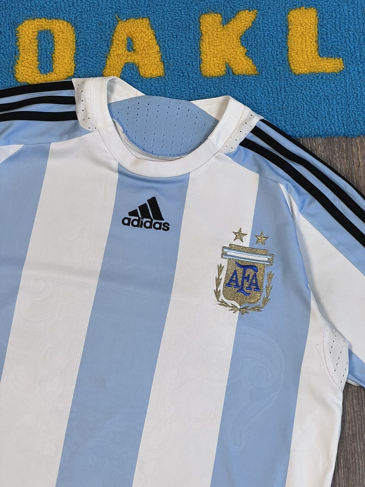 Adidas Vintage 2007-08 Adidas Argentina home football shirt jersey Size US S / EU 44-46 / 1 - 4 Thumbnail