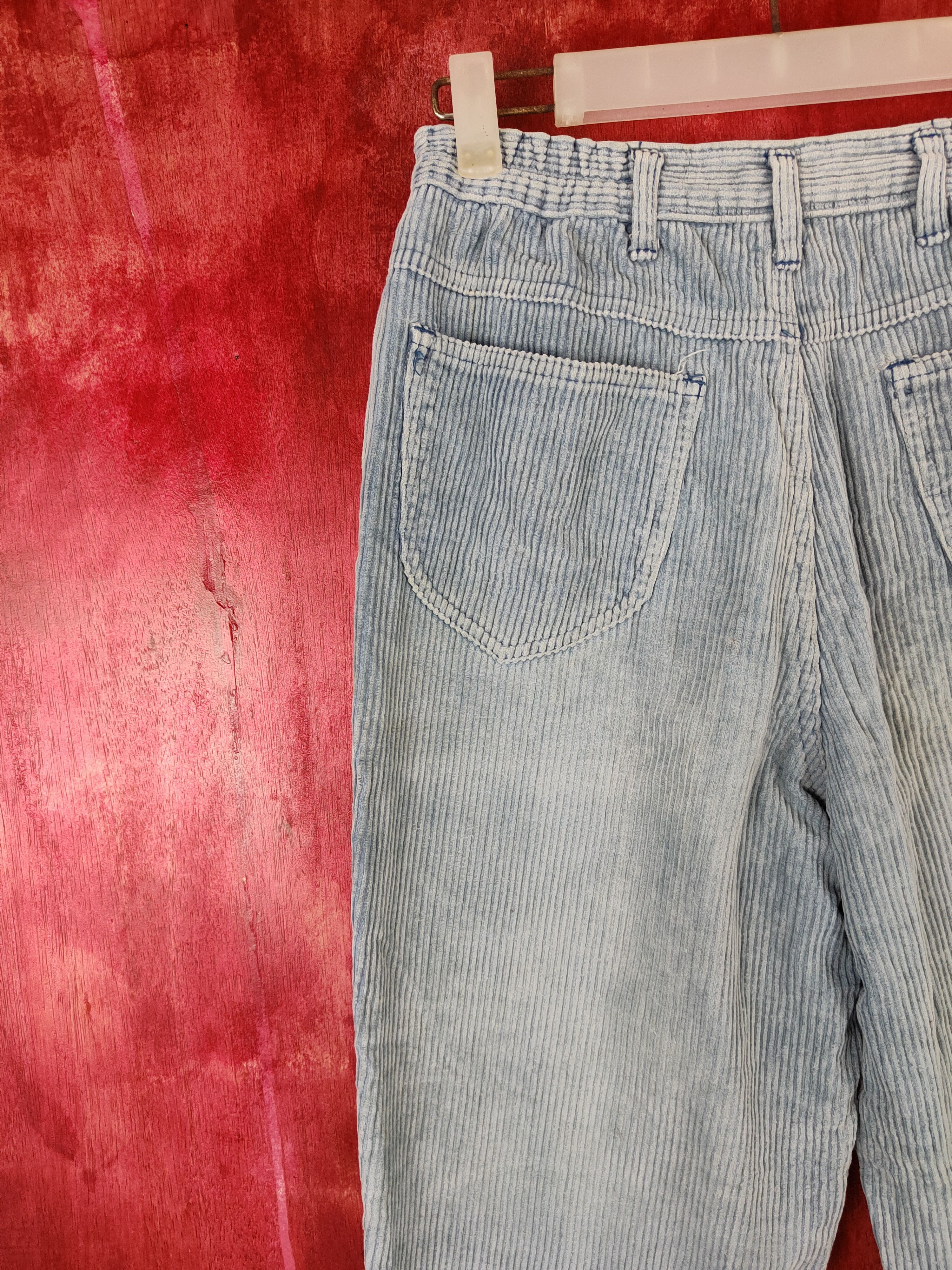 Vintage French Star Faded Blue vintage Corduroy Cargo Pants #S582 Size 26" / US 2 / IT 38 - 8 Thumbnail