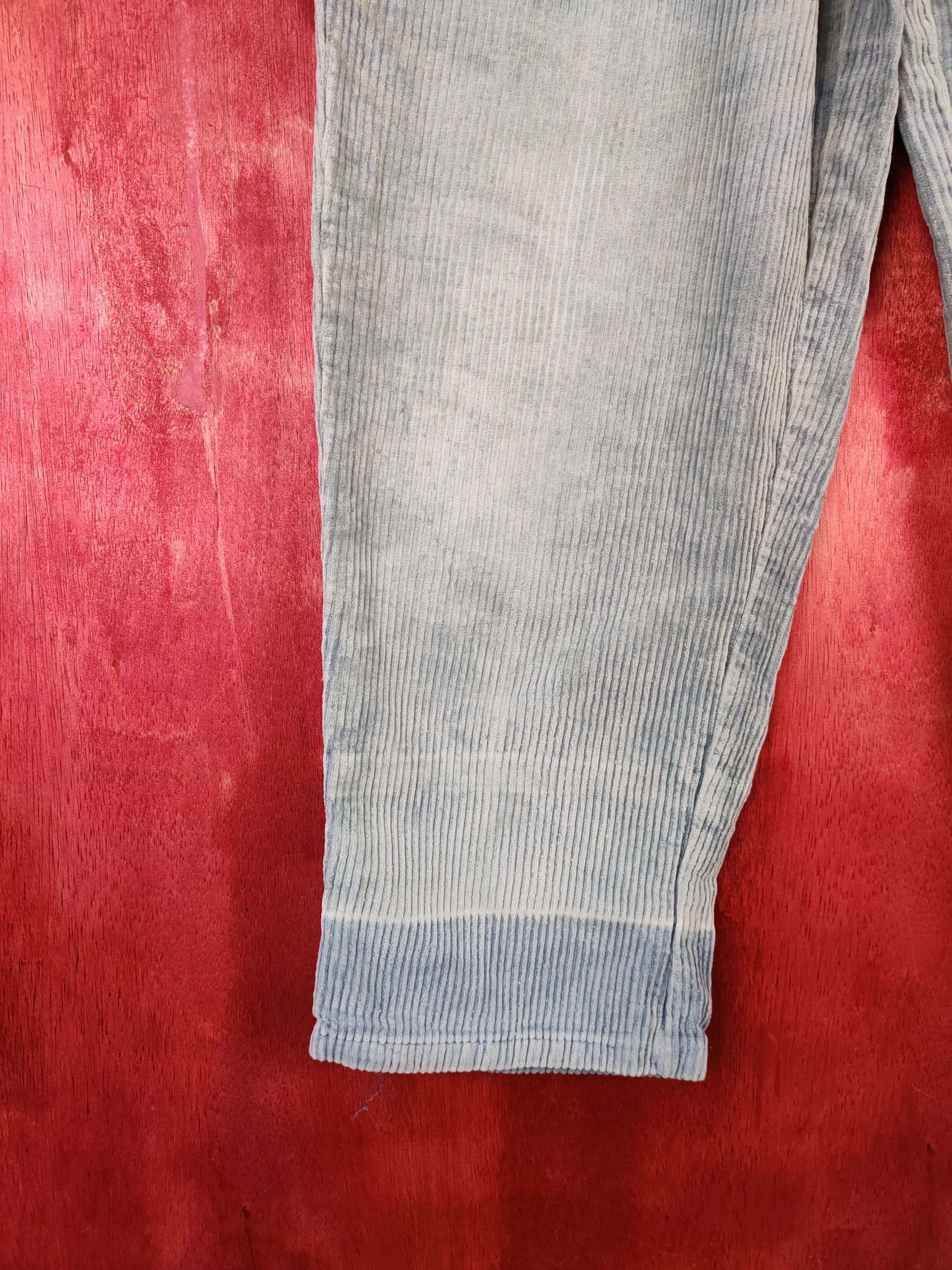 Vintage French Star Faded Blue vintage Corduroy Cargo Pants #S582 Size 26" / US 2 / IT 38 - 4 Thumbnail