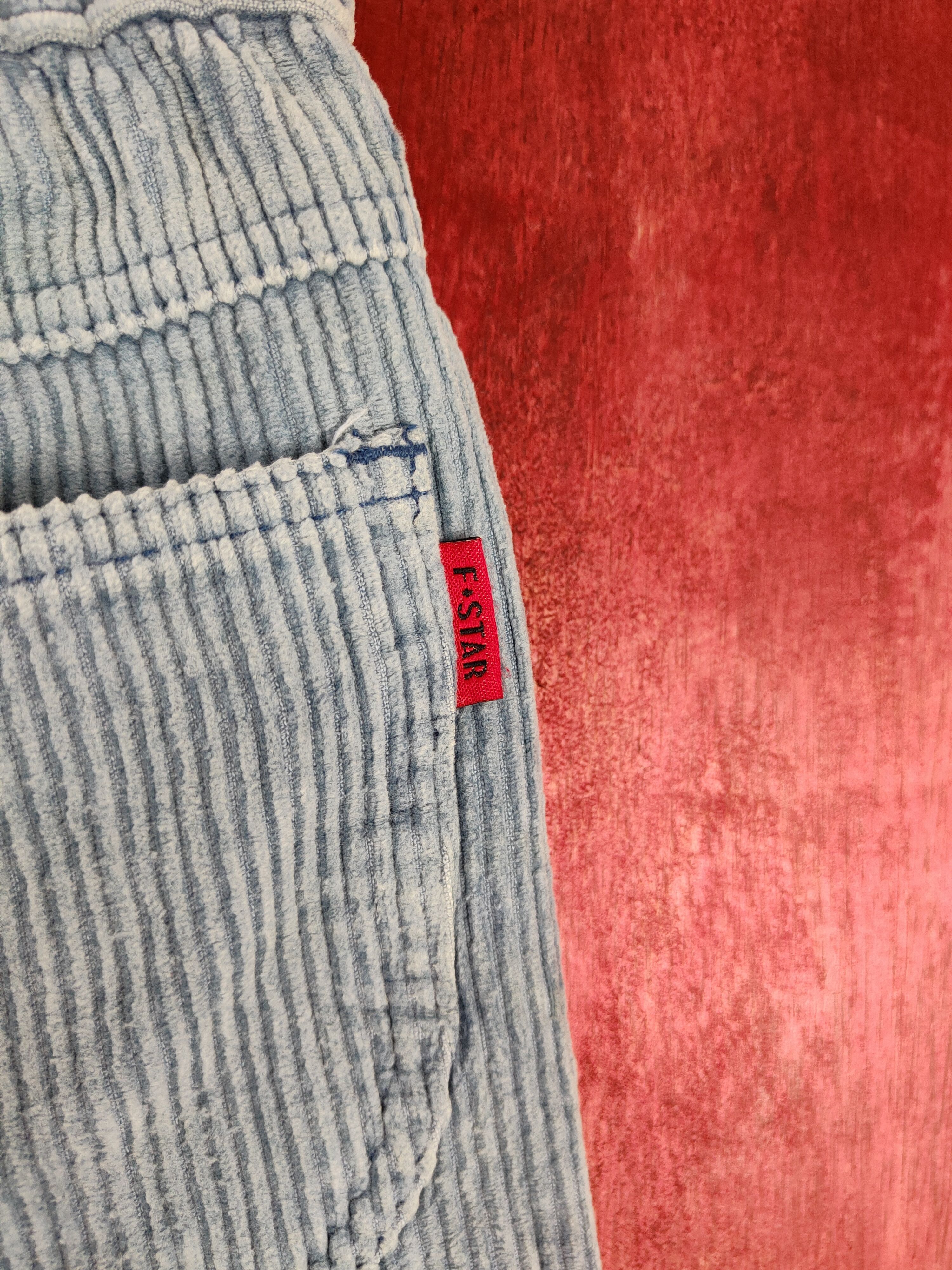 Vintage French Star Faded Blue vintage Corduroy Cargo Pants #S582 Size 26" / US 2 / IT 38 - 10 Thumbnail