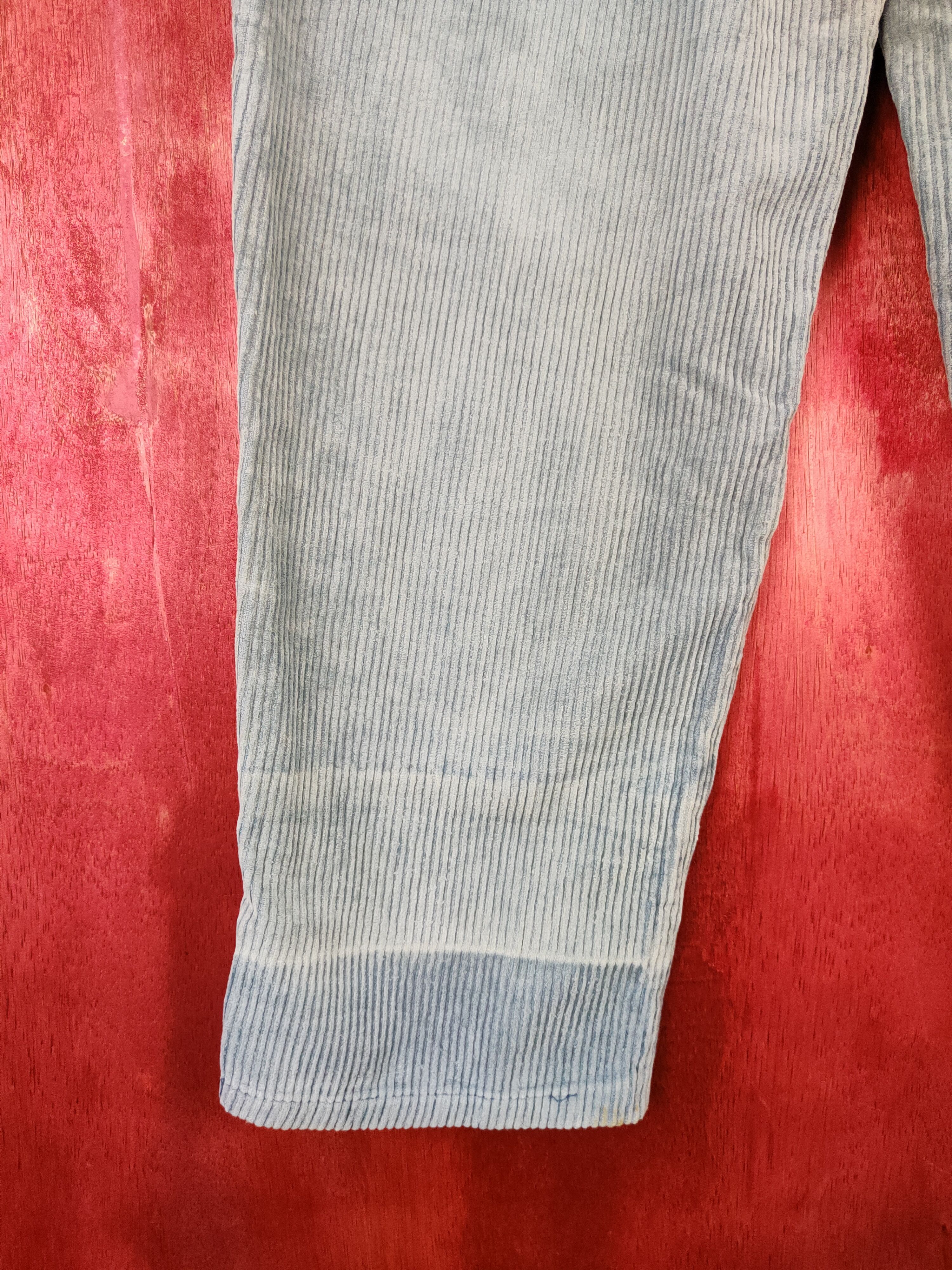 Vintage French Star Faded Blue vintage Corduroy Cargo Pants #S582 Size 26" / US 2 / IT 38 - 9 Thumbnail
