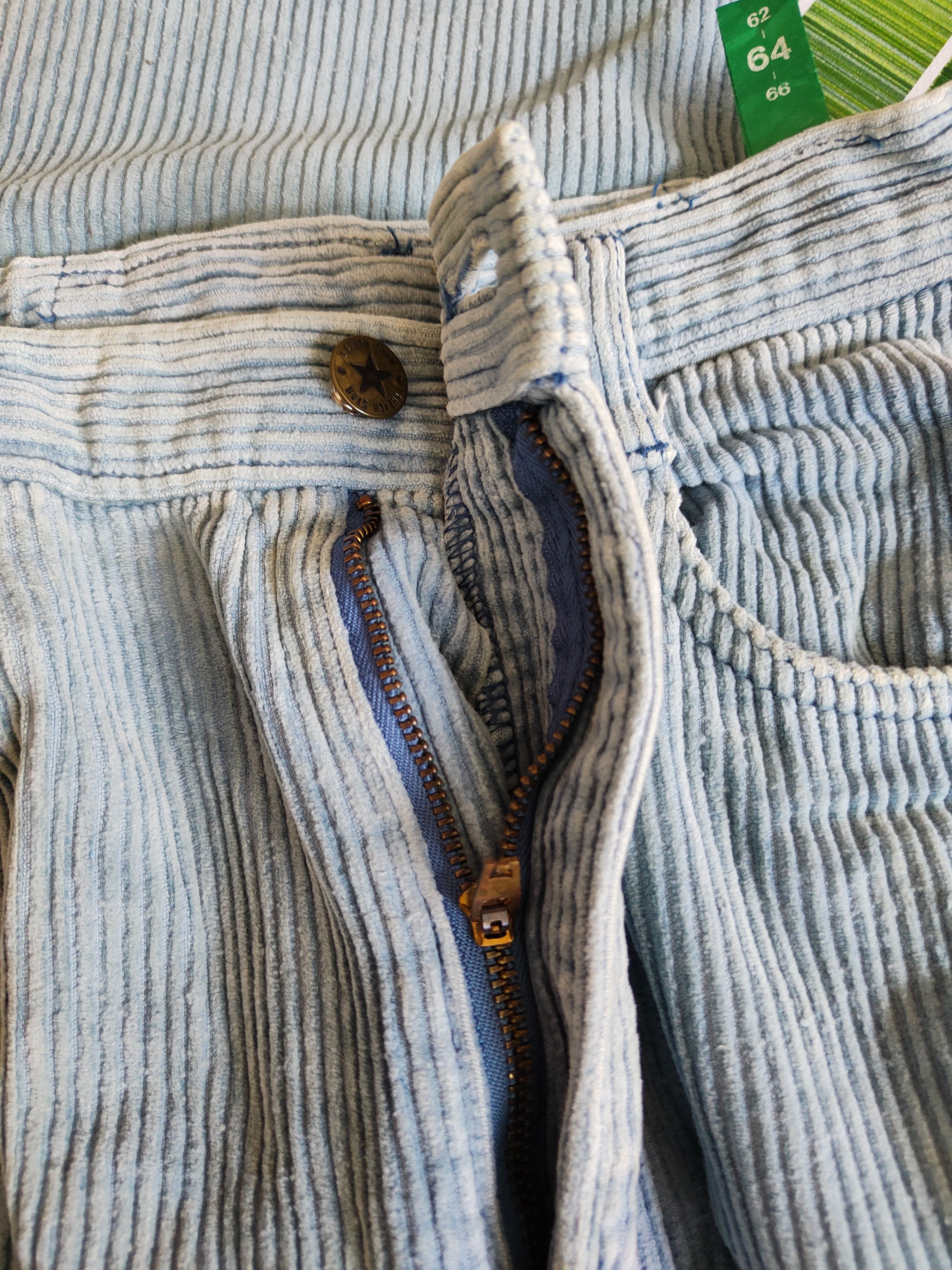 Vintage French Star Faded Blue vintage Corduroy Cargo Pants #S582 Size 26" / US 2 / IT 38 - 13 Thumbnail