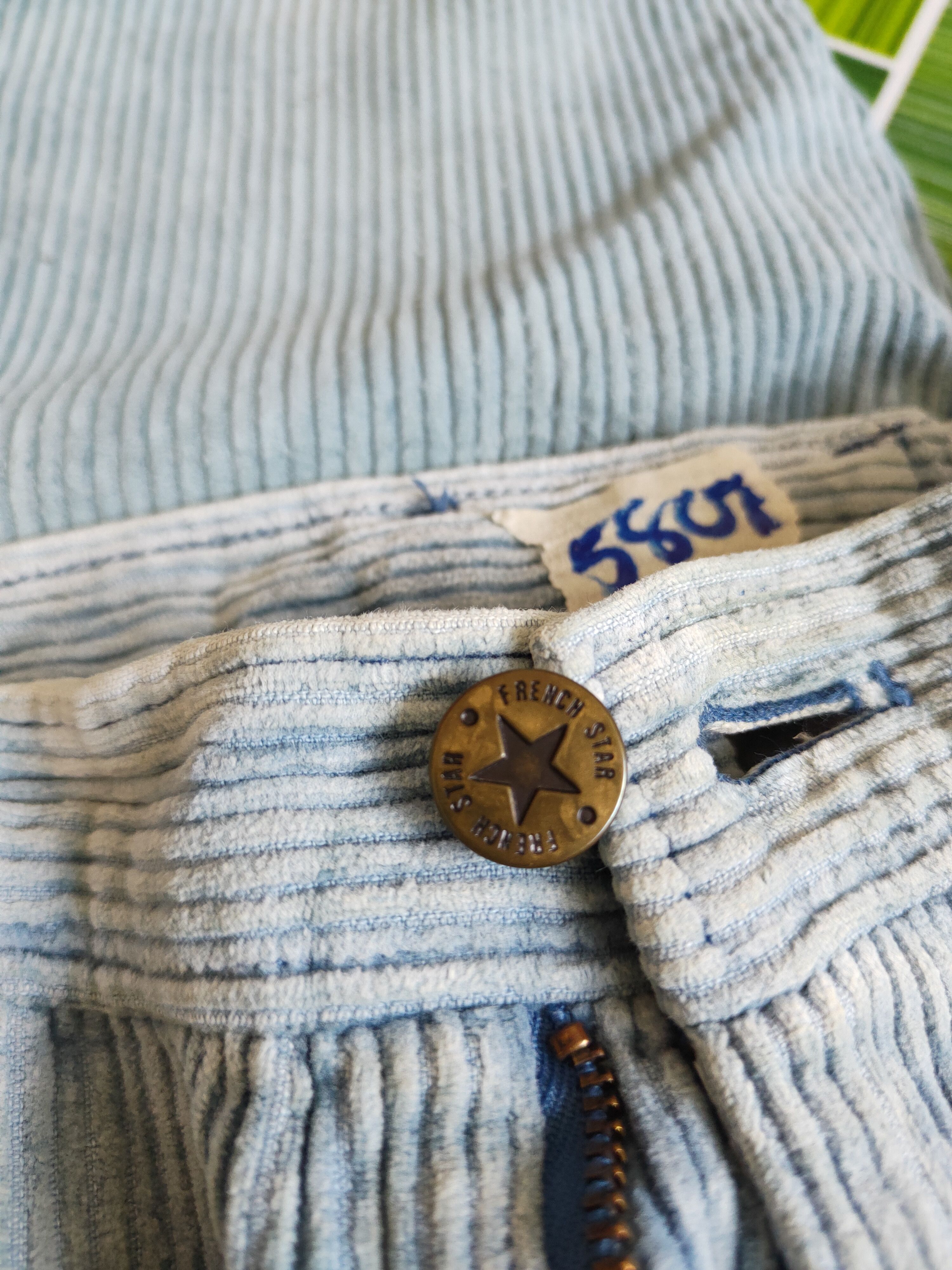 Vintage French Star Faded Blue vintage Corduroy Cargo Pants #S582 Size 26" / US 2 / IT 38 - 15 Thumbnail