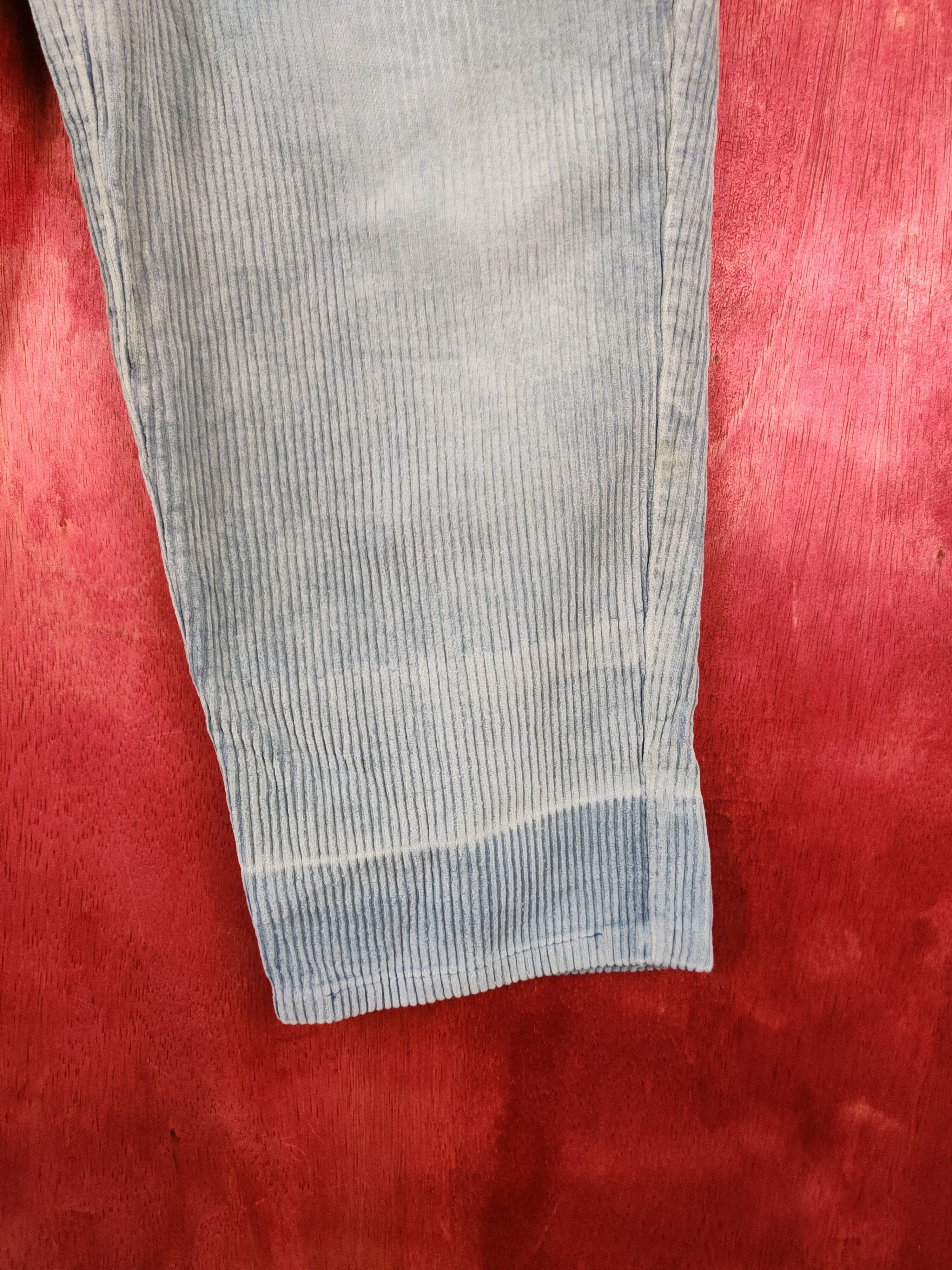 Vintage French Star Faded Blue vintage Corduroy Cargo Pants #S582 Size 26" / US 2 / IT 38 - 6 Thumbnail