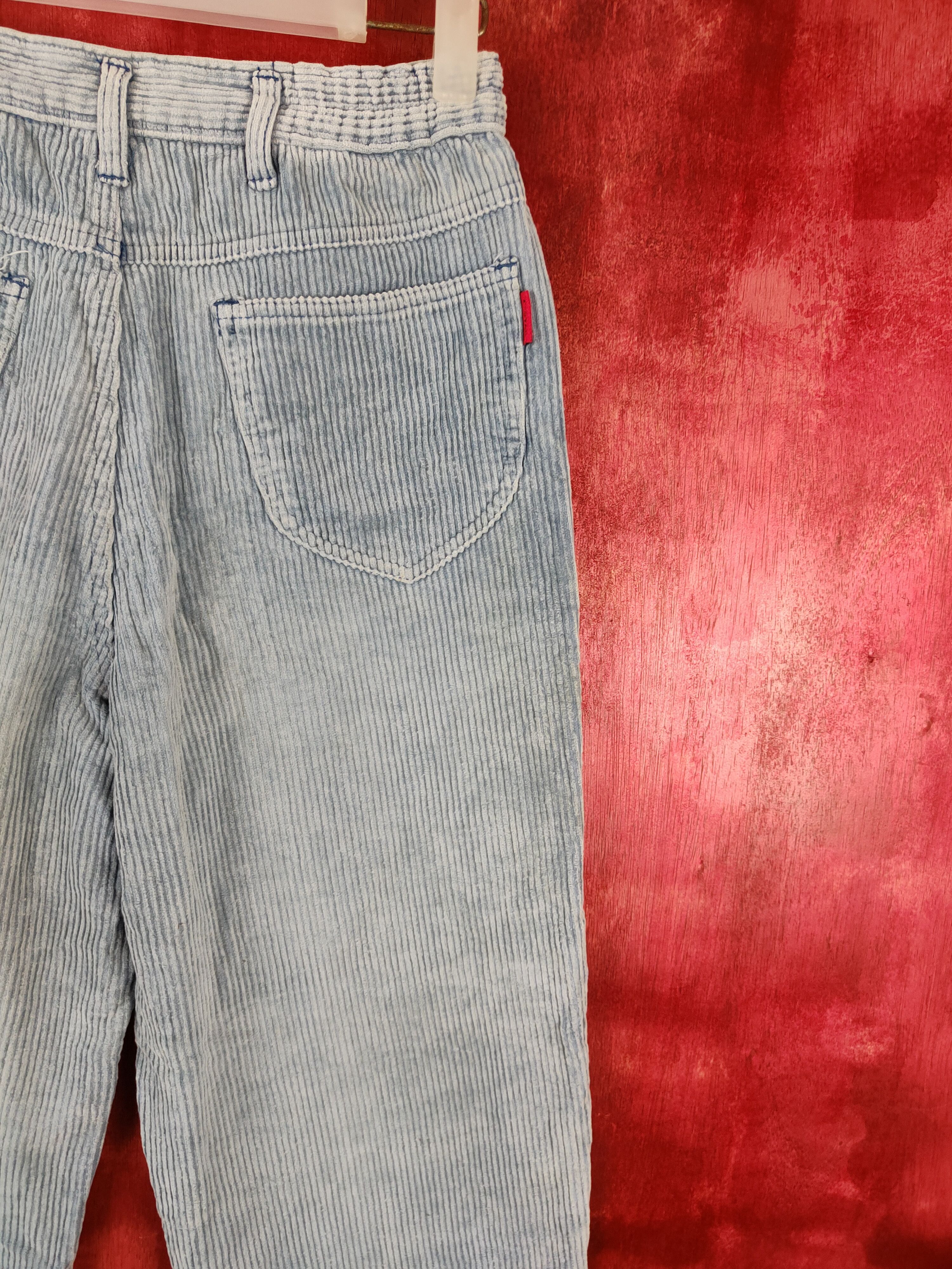 Vintage French Star Faded Blue vintage Corduroy Cargo Pants #S582 Size 26" / US 2 / IT 38 - 11 Thumbnail