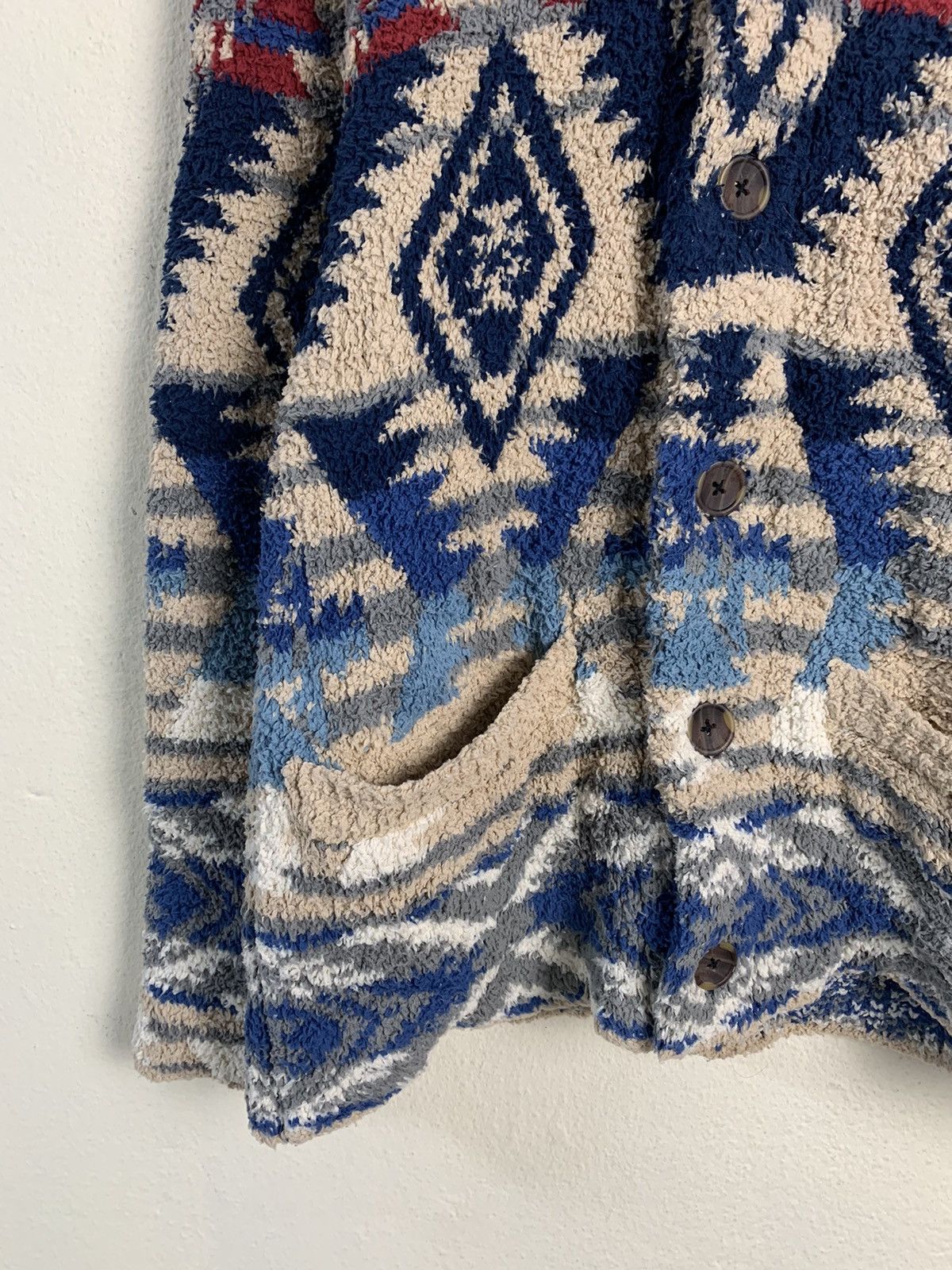 Japanese Brand Local Motion Aztech Navajo Fleece Jacket Size US M / EU 48-50 / 2 - 3 Thumbnail