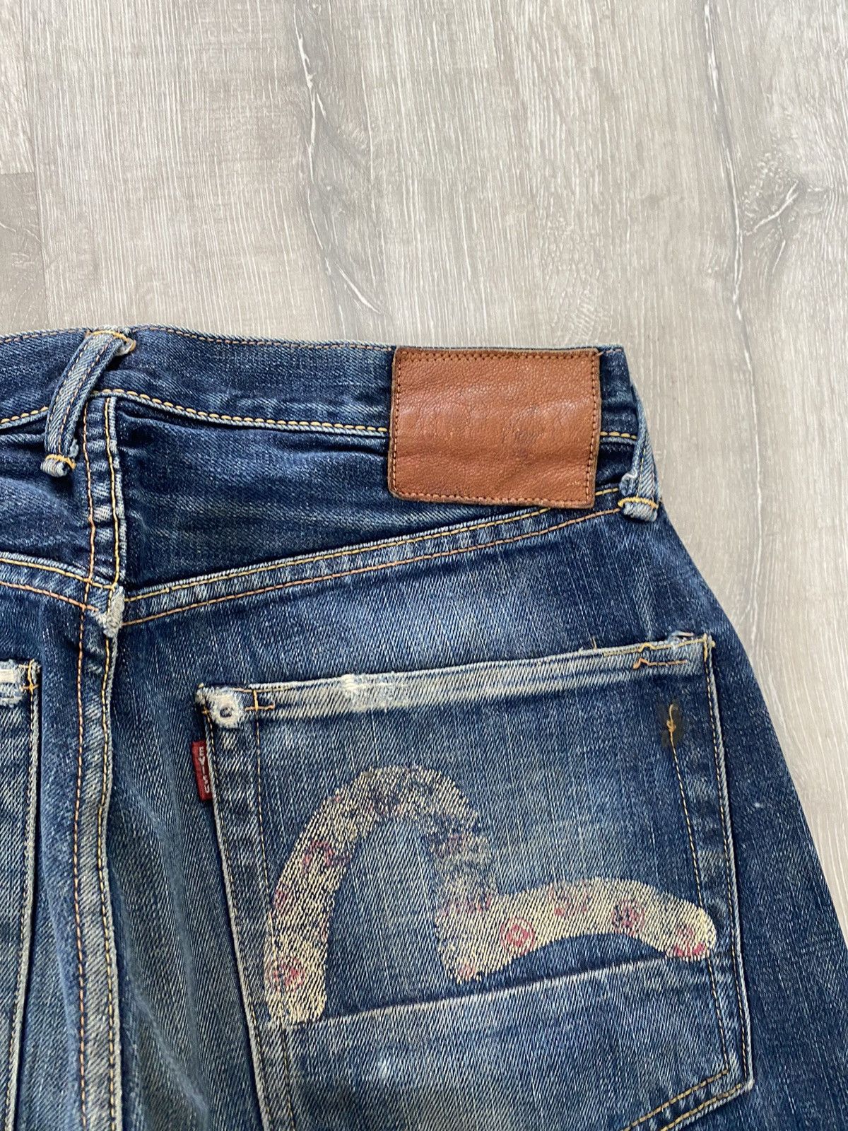 Evisu Evisu jeans vintage navy white seagull selvedge Yamane Japan Size US 32 / EU 48 - 3 Thumbnail