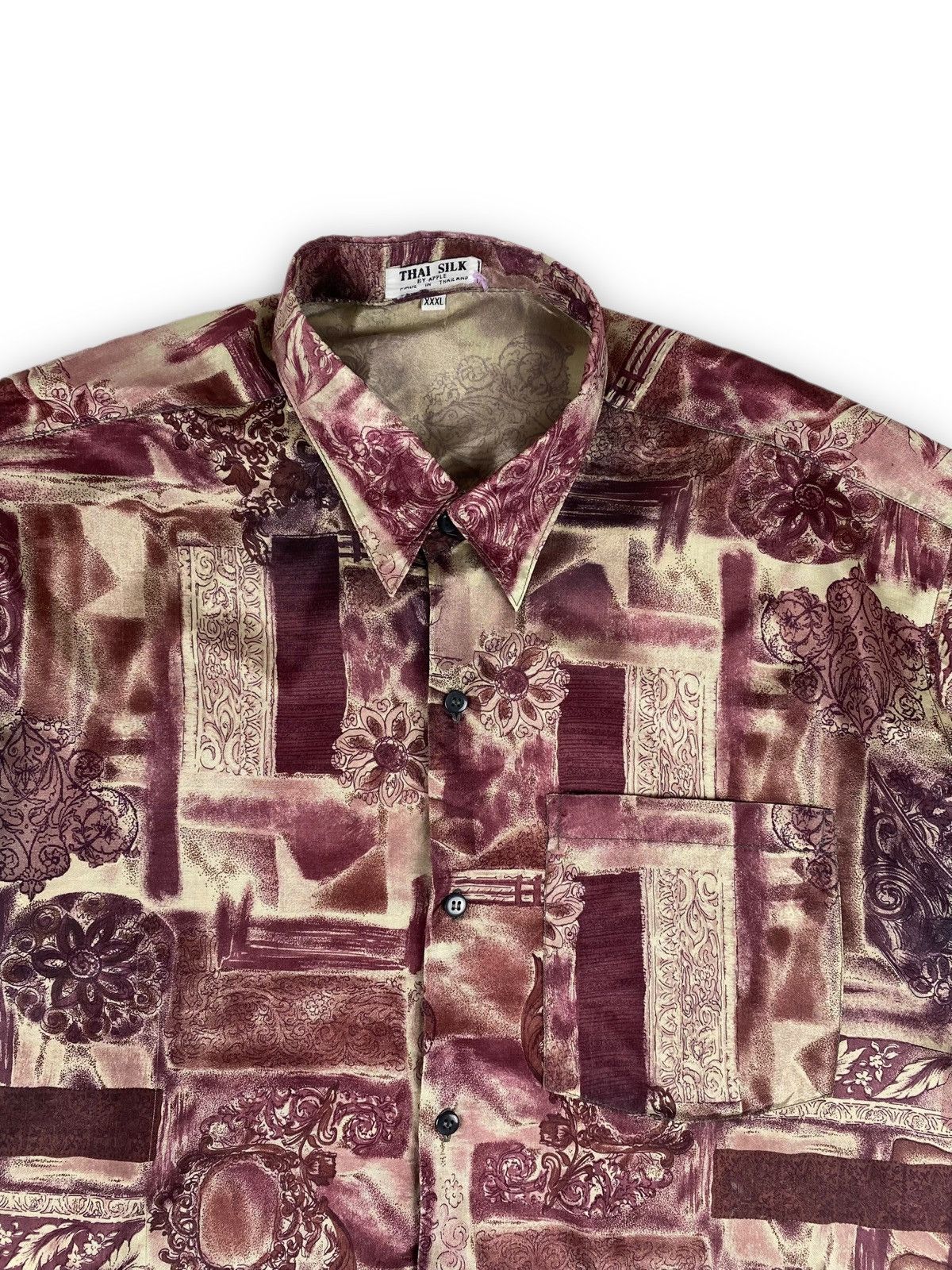 Japanese Brand Mens Crazy Shirt Hawaii Thai Silk Size XXXL Size US XXL / EU 58 / 5 - 3 Thumbnail