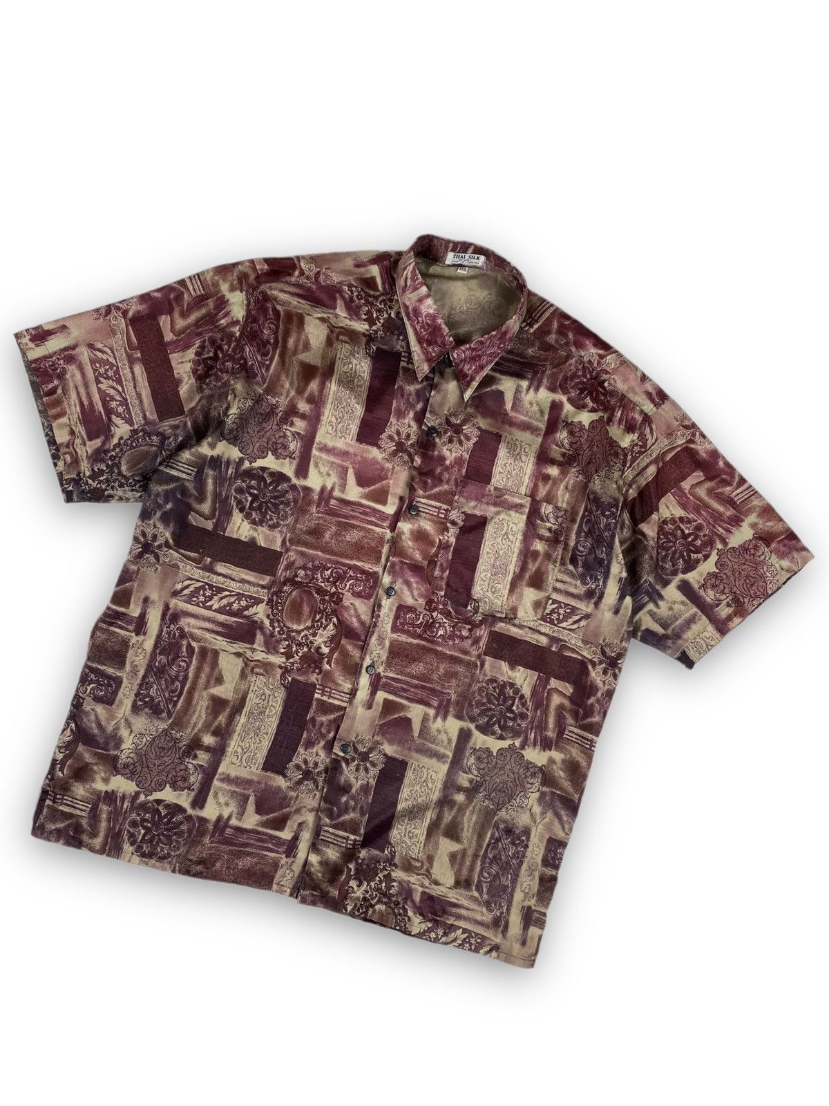 Japanese Brand Mens Crazy Shirt Hawaii Thai Silk Size XXXL Size US XXL / EU 58 / 5 - 2 Thumbnail