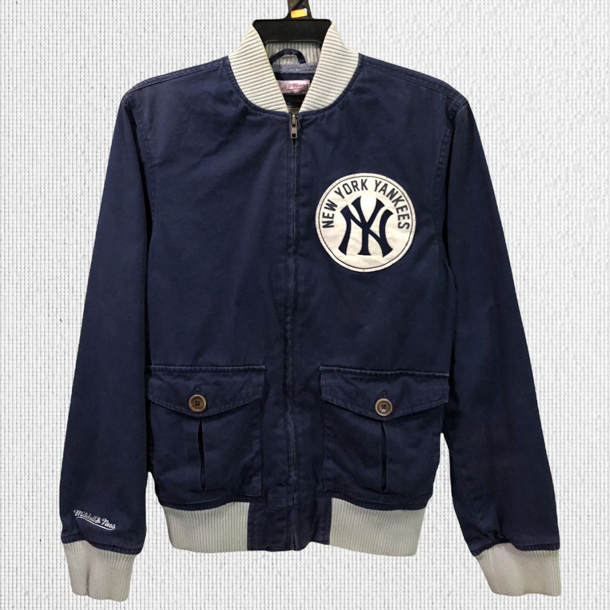 image of Mitchell Ness x New York Yankees Vintage New York Yankees Mitchell & Ness Jacket, Men's (Size Small