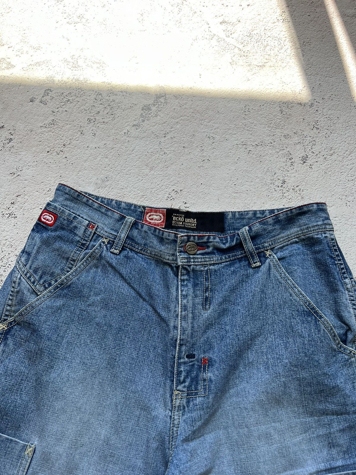 Ecko Unltd. × Vintage ECKO UNLTD Vintage Multi Pocket Baggy Rap Jeans Shorts Size US 33 - 7 Thumbnail