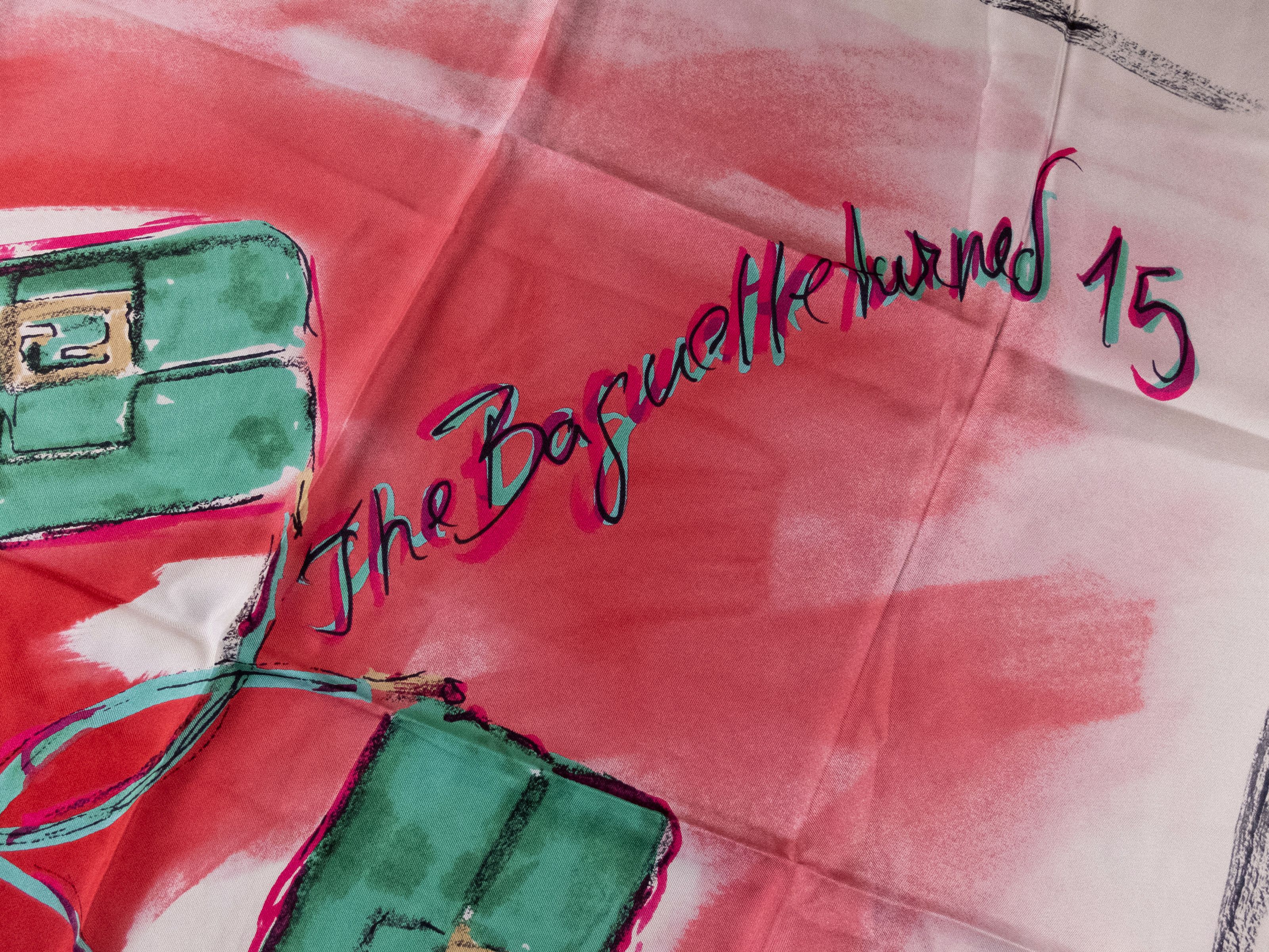 Fendi FENDI Limited Edition Baguette bag print silk square scarf Size ONE SIZE - 2 Thumbnail