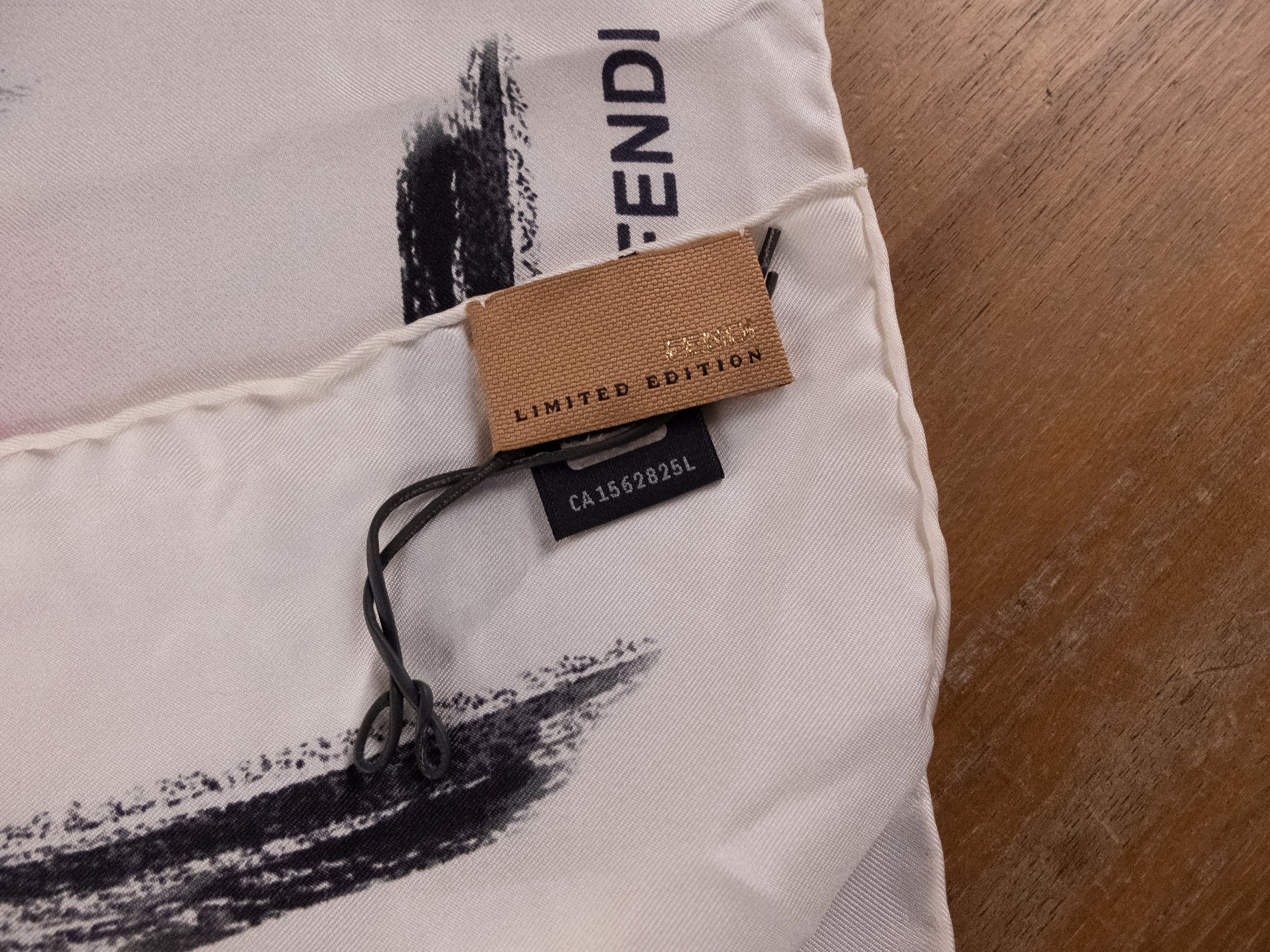 Fendi FENDI Limited Edition Baguette bag print silk square scarf Size ONE SIZE - 4 Thumbnail
