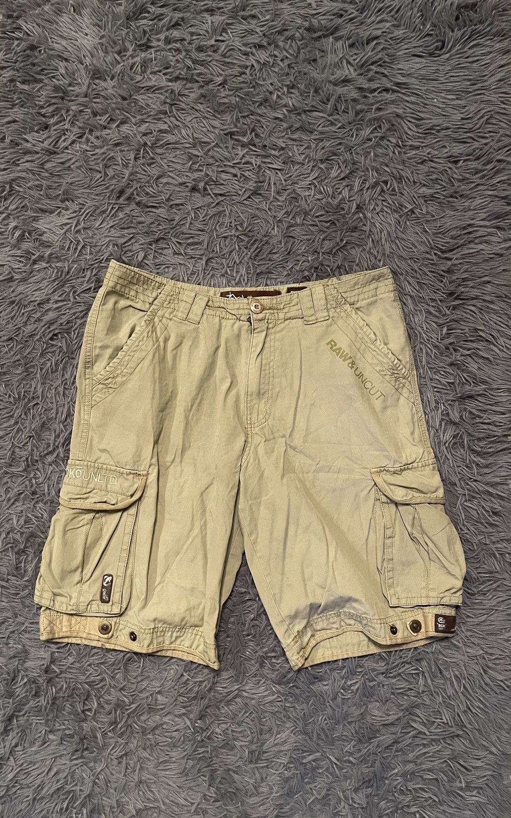 Ecko Unltd. × Vintage Ecko UNLTD. 00s vintage cargo faded shorts Size US 32 / EU 48 - 1 Thumbnail