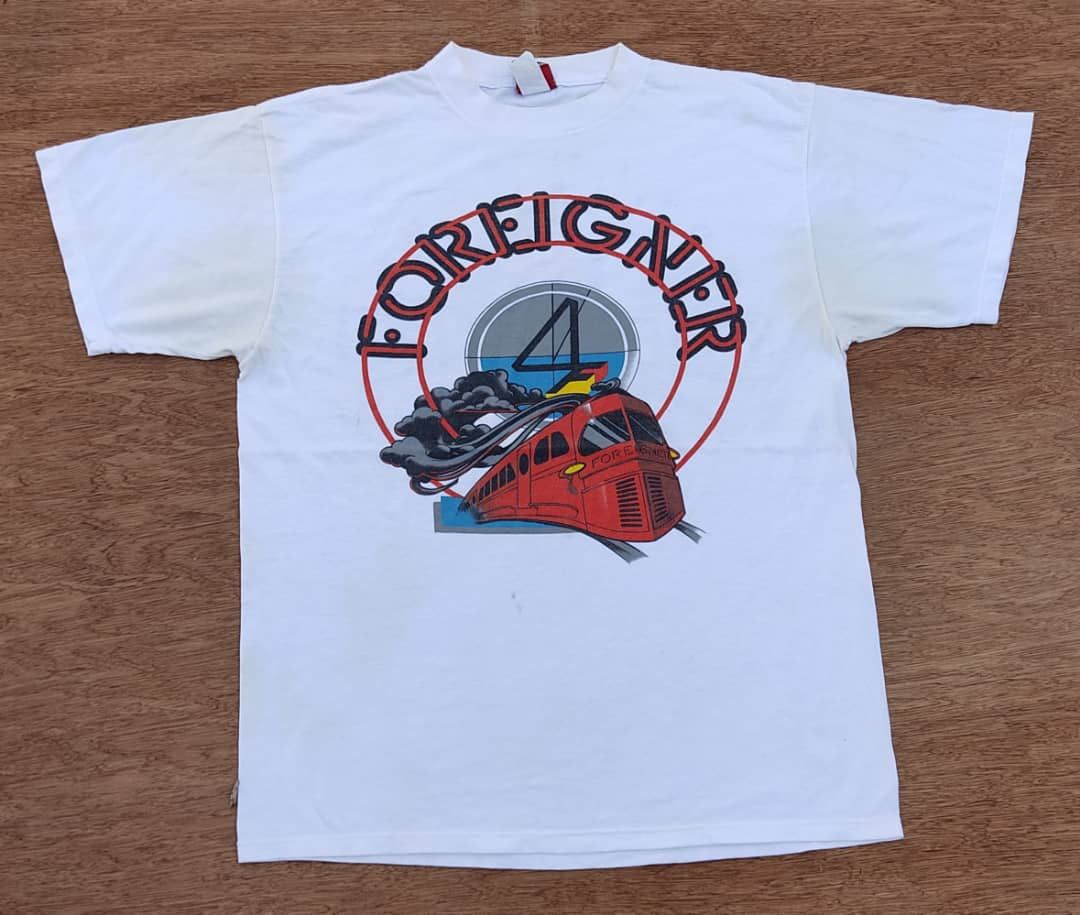 image of Band Tees x Vintage Tee Band The Foreigner A27 in White, Men's (Size XL)