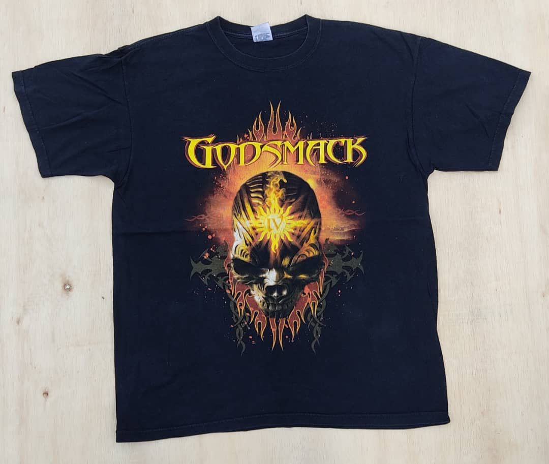 image of Band Tees x Vintage Tee Band Godsmack B3 in Black, Men's (Size Large)