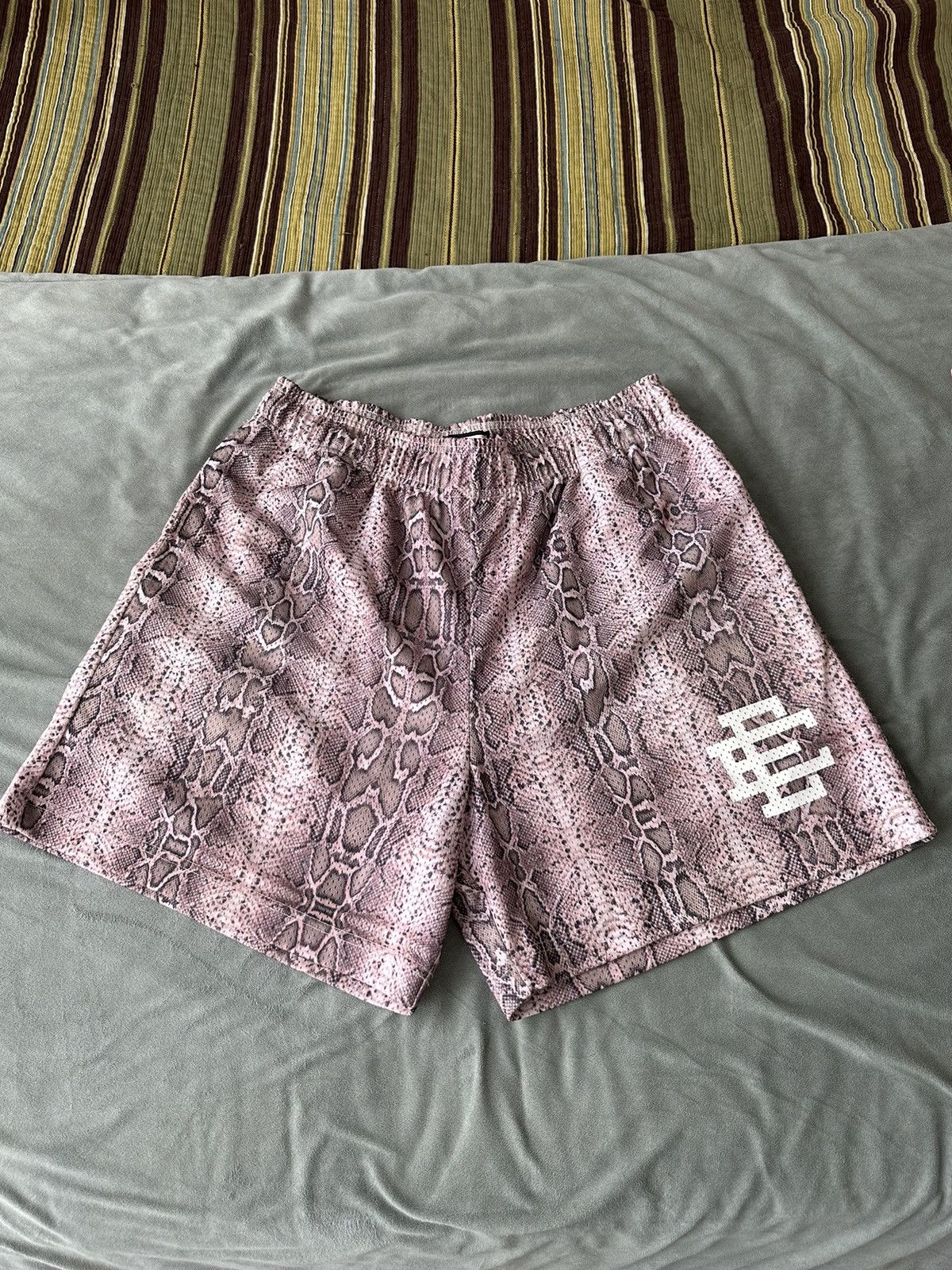 Eric Emanuel OG Grey Snakeskin White Shorts Grailed