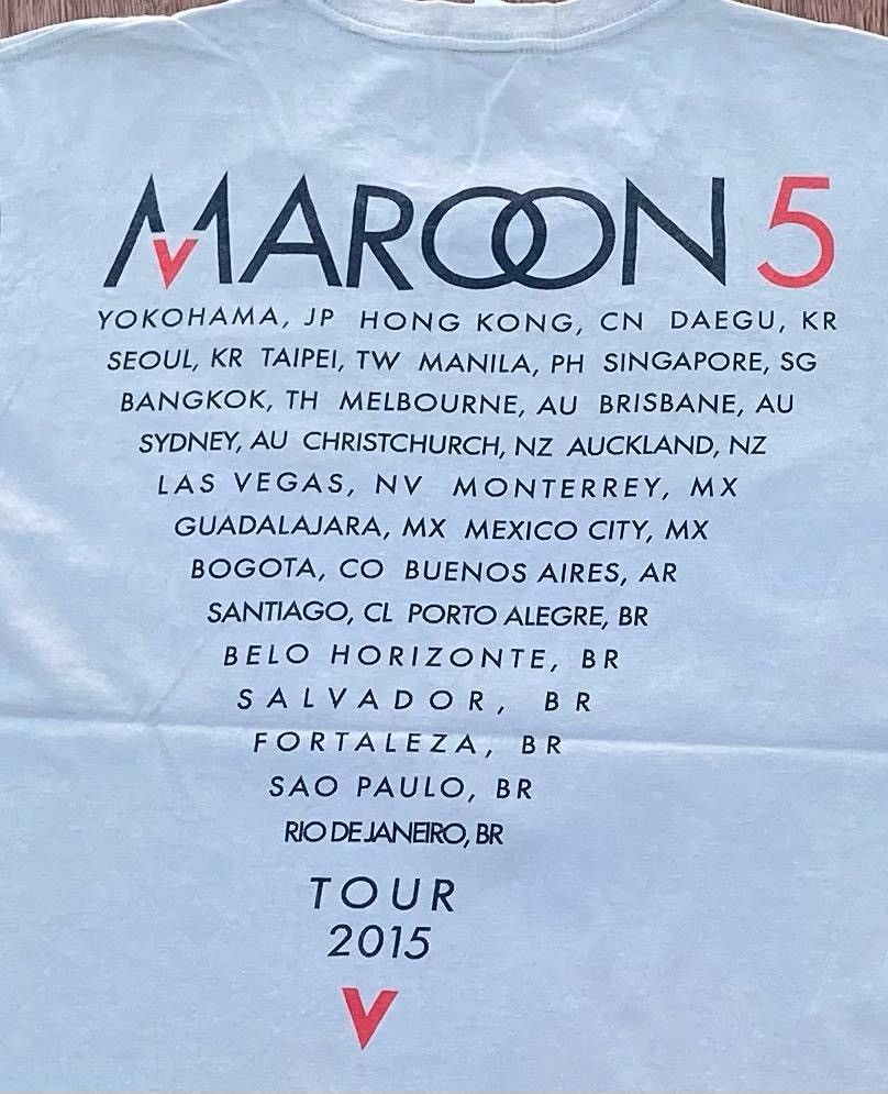 Band Tees × Vintage Vintage tee maroon 5 ( A 16 ) Size US M / EU 48-50 / 2 - 4 Thumbnail