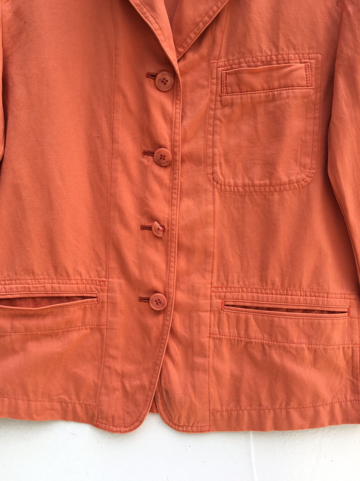 Issey Miyake Issey Miyake Japan 90s Orange Buttons Light Jacket Size US S / EU 44-46 / 1 - 6 Thumbnail