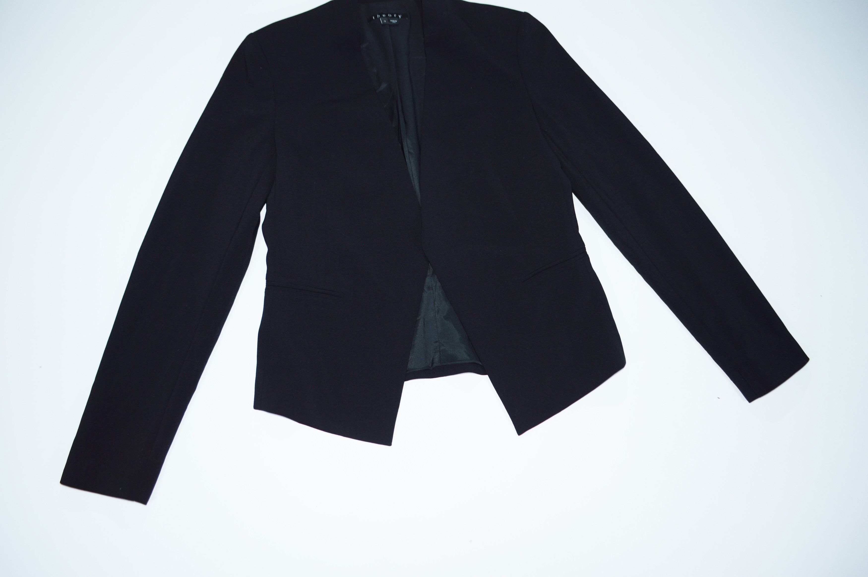 Theory Theory Open Front Long Sleeve Lightweight Blazer Jacket Size S / US 4 / IT 40 - 3 Thumbnail