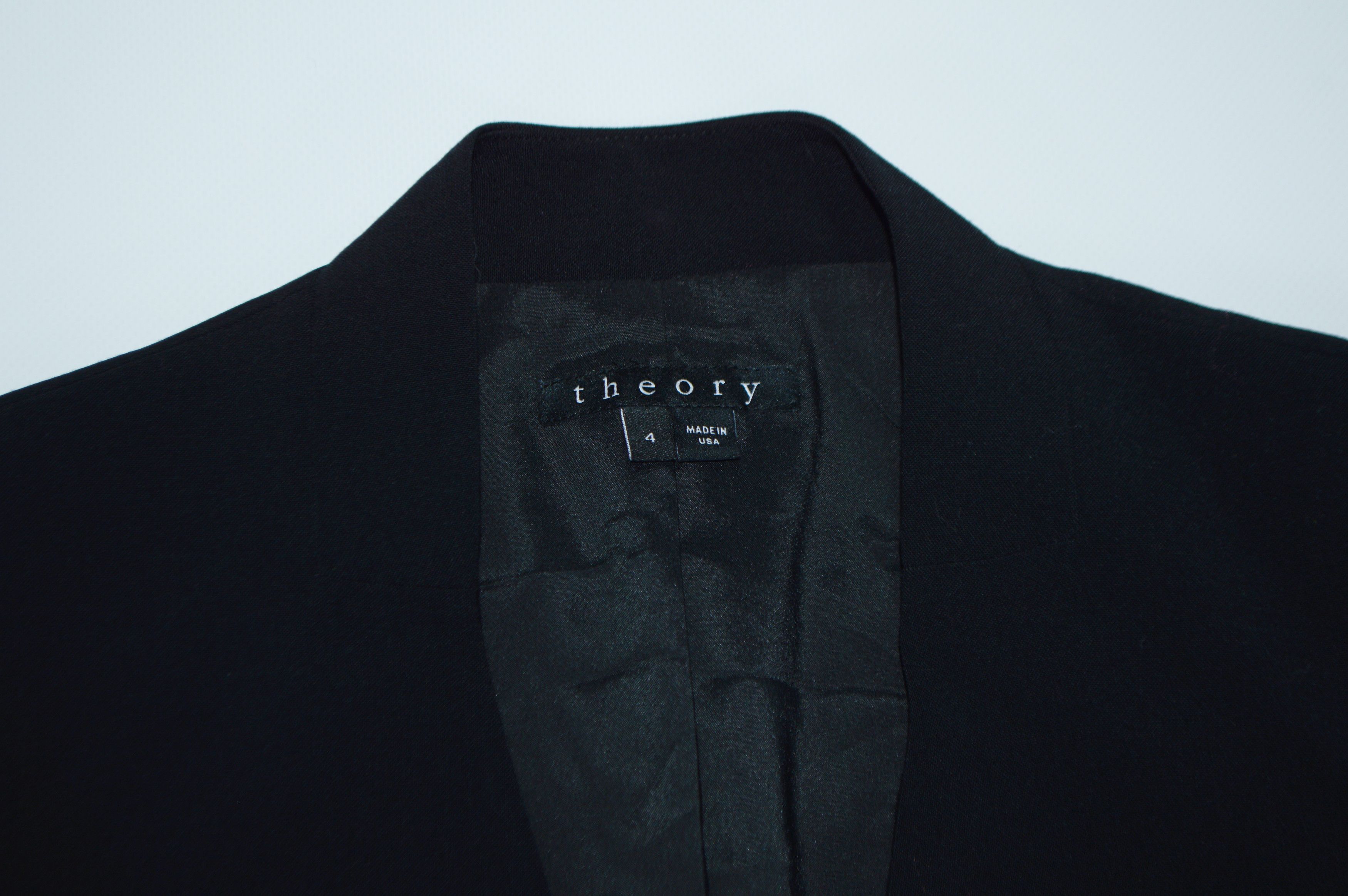 Theory Theory Open Front Long Sleeve Lightweight Blazer Jacket Size S / US 4 / IT 40 - 4 Thumbnail