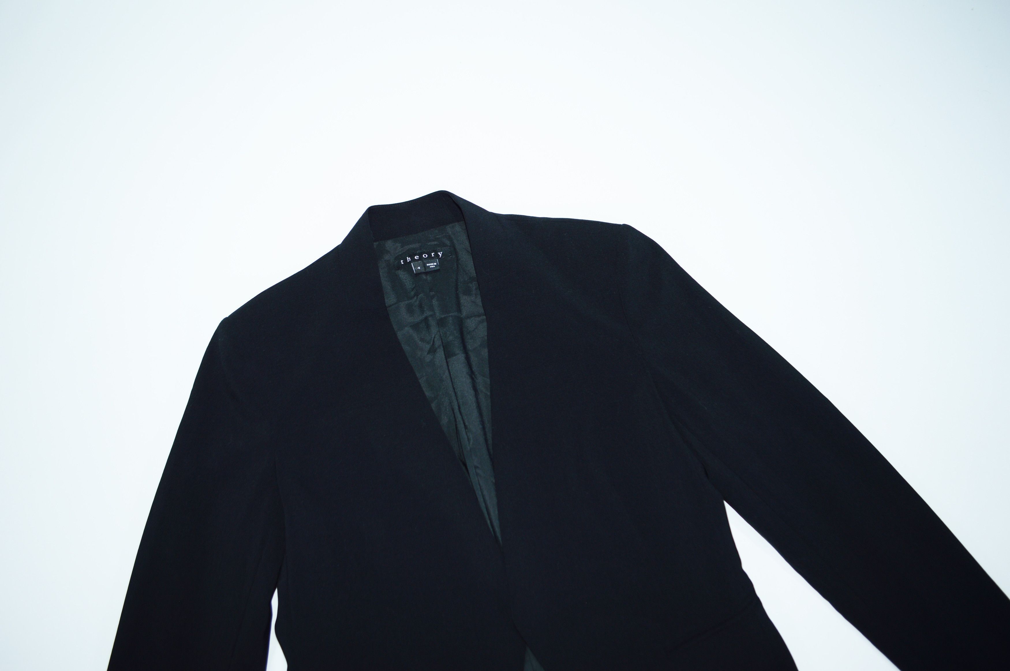 Theory Theory Open Front Long Sleeve Lightweight Blazer Jacket Size S / US 4 / IT 40 - 2 Thumbnail