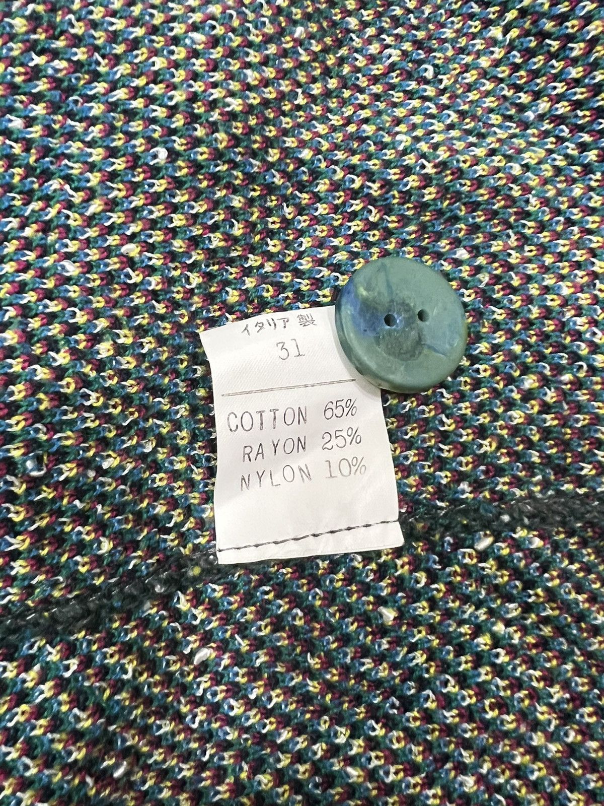 Coogi 1990s Missoni 🇮🇹 Psychedelic Colorful Button Knit Cardigan Size US L / EU 52-54 / 3 - 7 Thumbnail