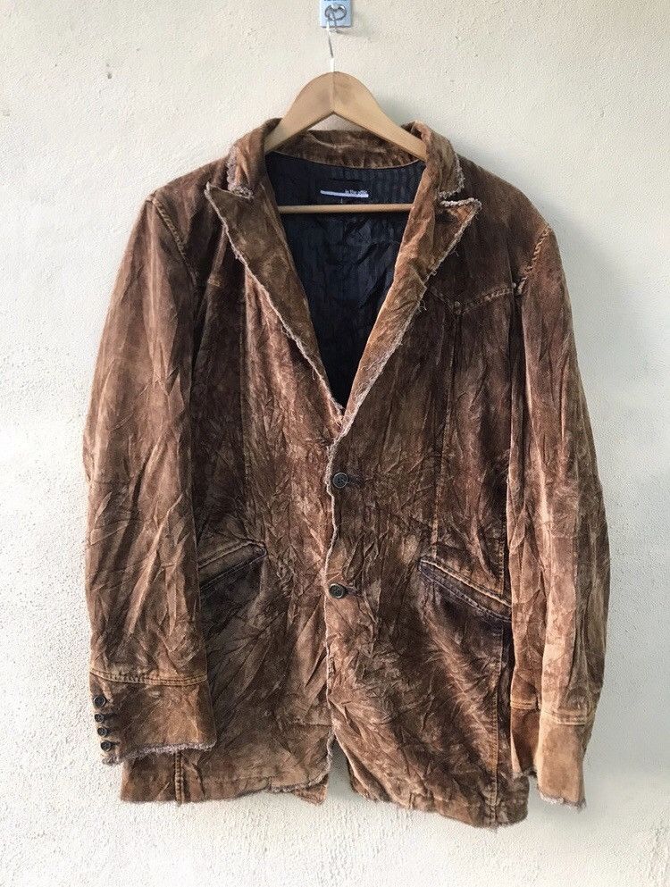 In The Attic Japanese Brand In The Attic Distressed Velvet Jacket Size US L / EU 52-54 / 3 - 2 Thumbnail
