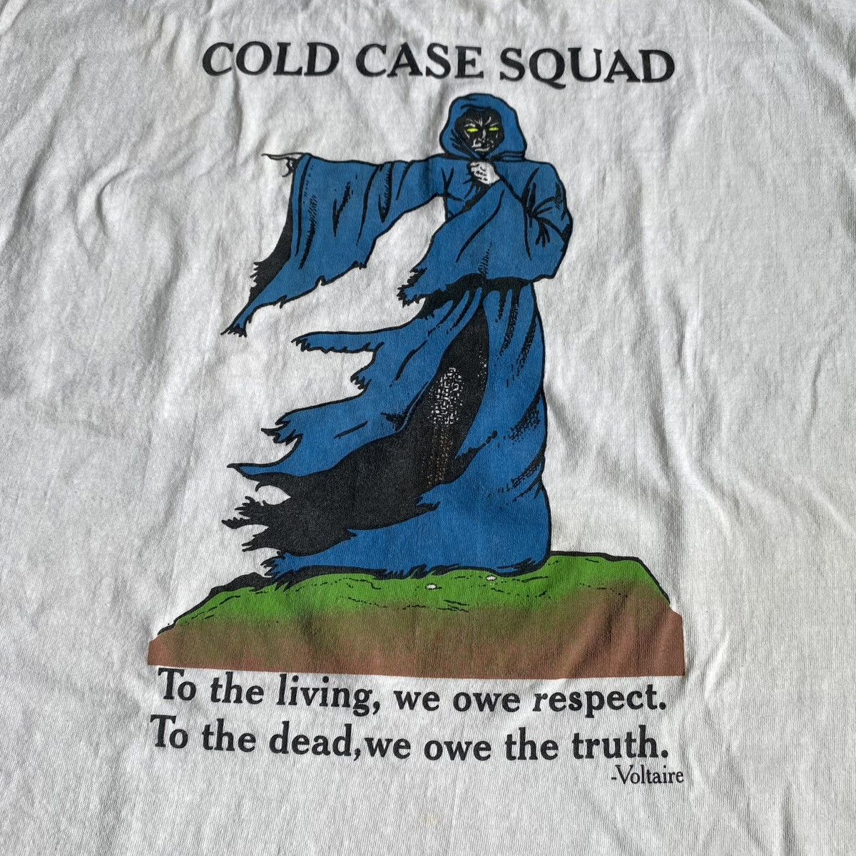 Vintage Vintage 1990s Cold Case Squad Reaper Living Dead Logo Tee Size US XL / EU 56 / 4 - 7 Thumbnail