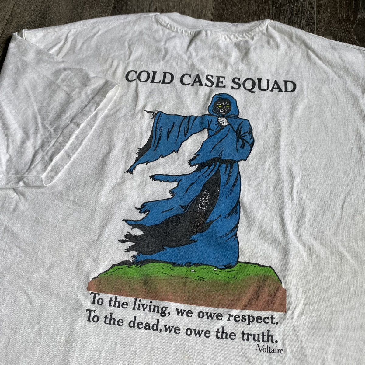Vintage Vintage 1990s Cold Case Squad Reaper Living Dead Logo Tee Size US XL / EU 56 / 4 - 3 Thumbnail