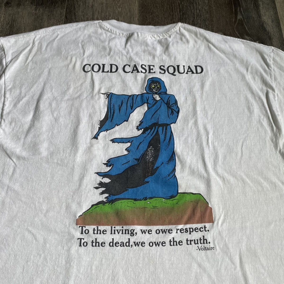 Vintage Vintage 1990s Cold Case Squad Reaper Living Dead Logo Tee Size US XL / EU 56 / 4 - 1 Thumbnail