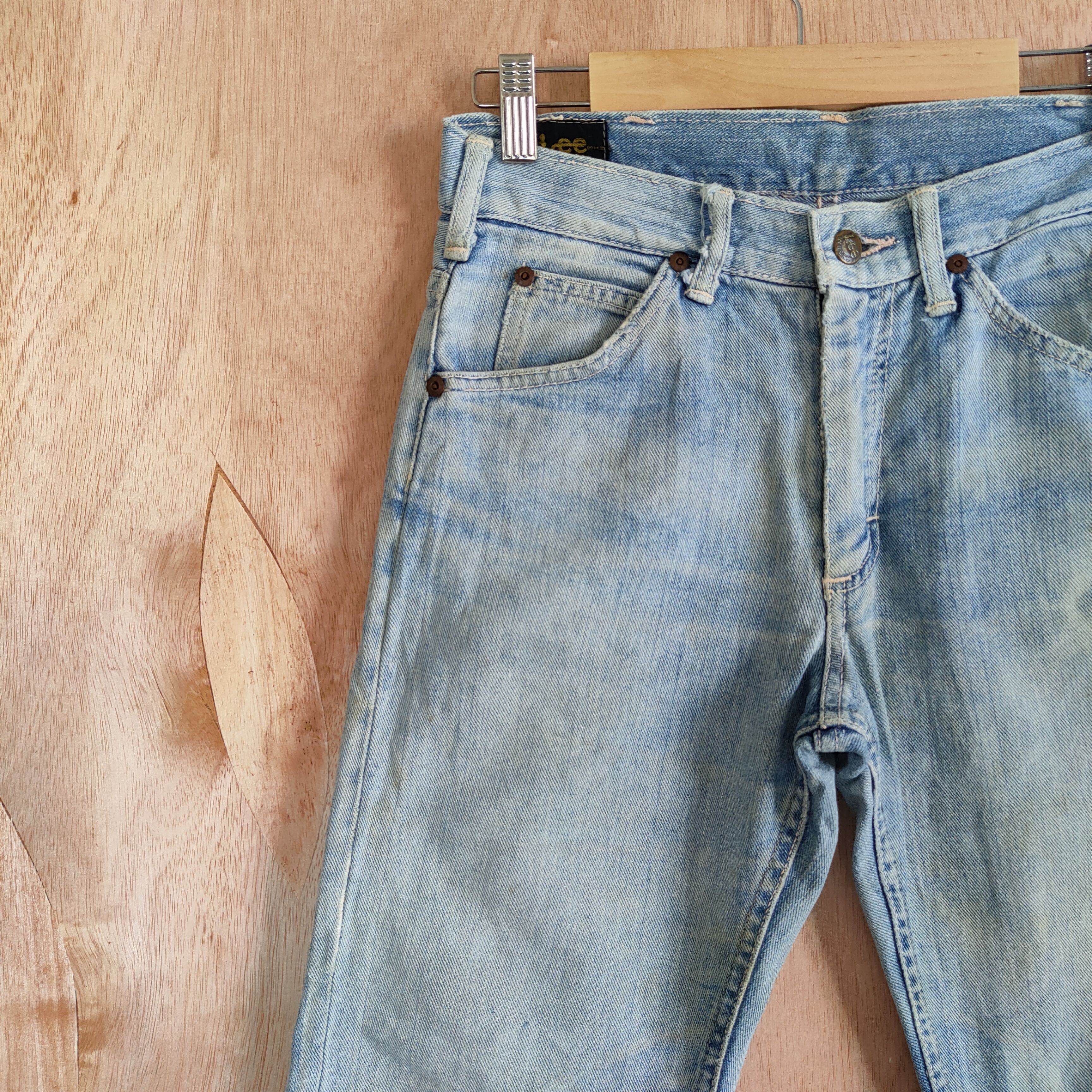 Lee VINTAGE LEE FADED BLUE RIPPED JEANS DENIM PANTS Size US 28 / EU 44 - 5 Thumbnail