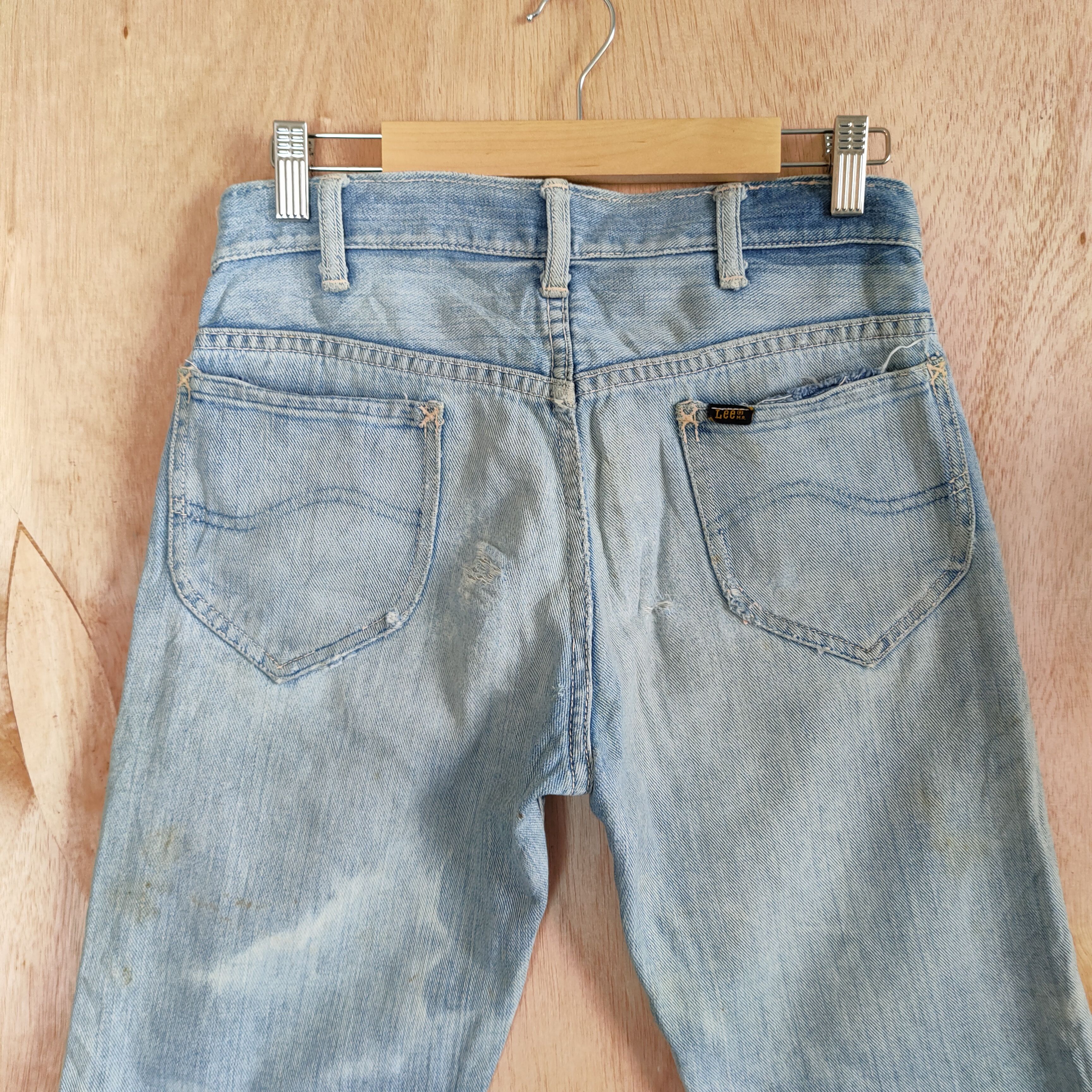 Lee VINTAGE LEE FADED BLUE RIPPED JEANS DENIM PANTS Size US 28 / EU 44 - 9 Thumbnail