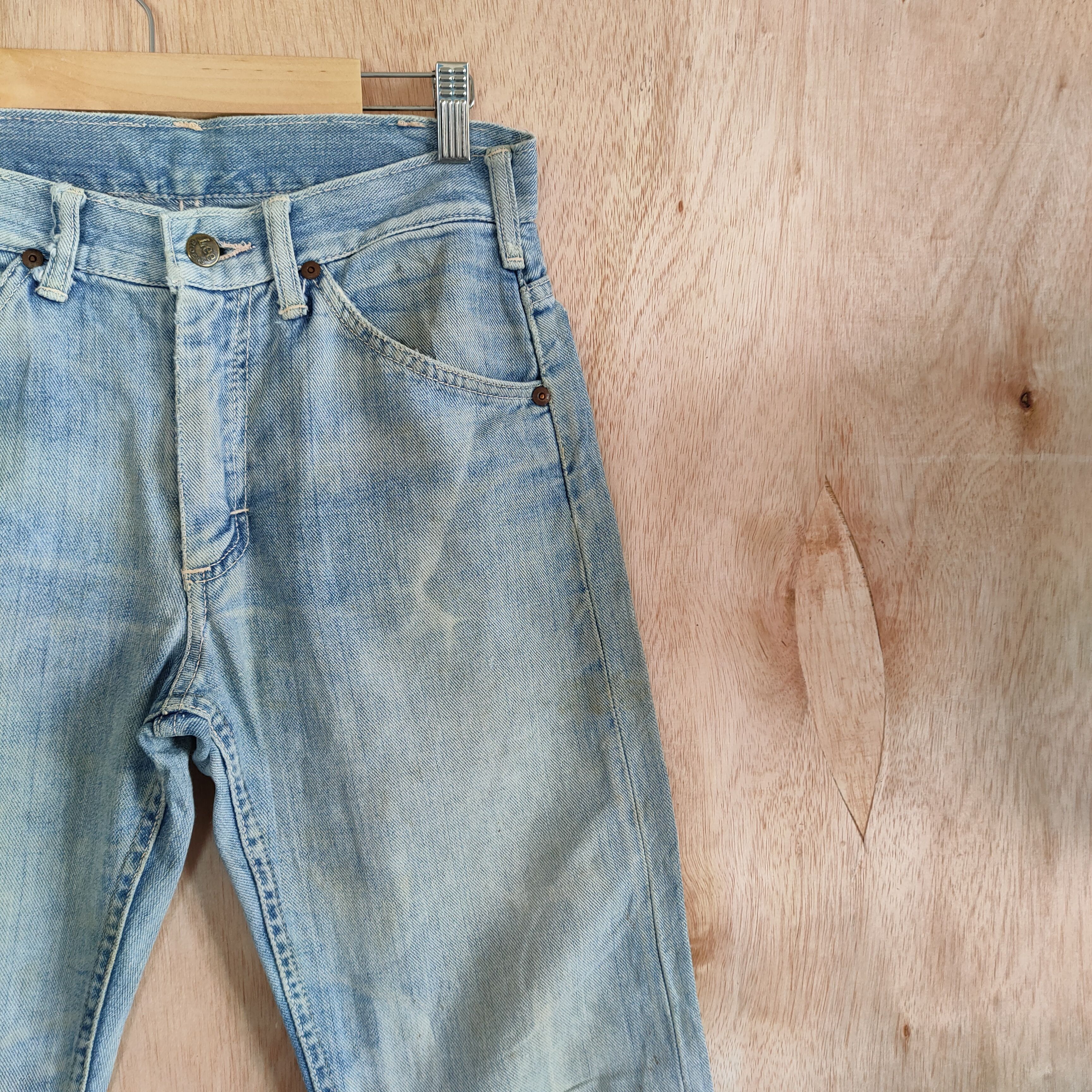 Lee VINTAGE LEE FADED BLUE RIPPED JEANS DENIM PANTS Size US 28 / EU 44 - 4 Thumbnail