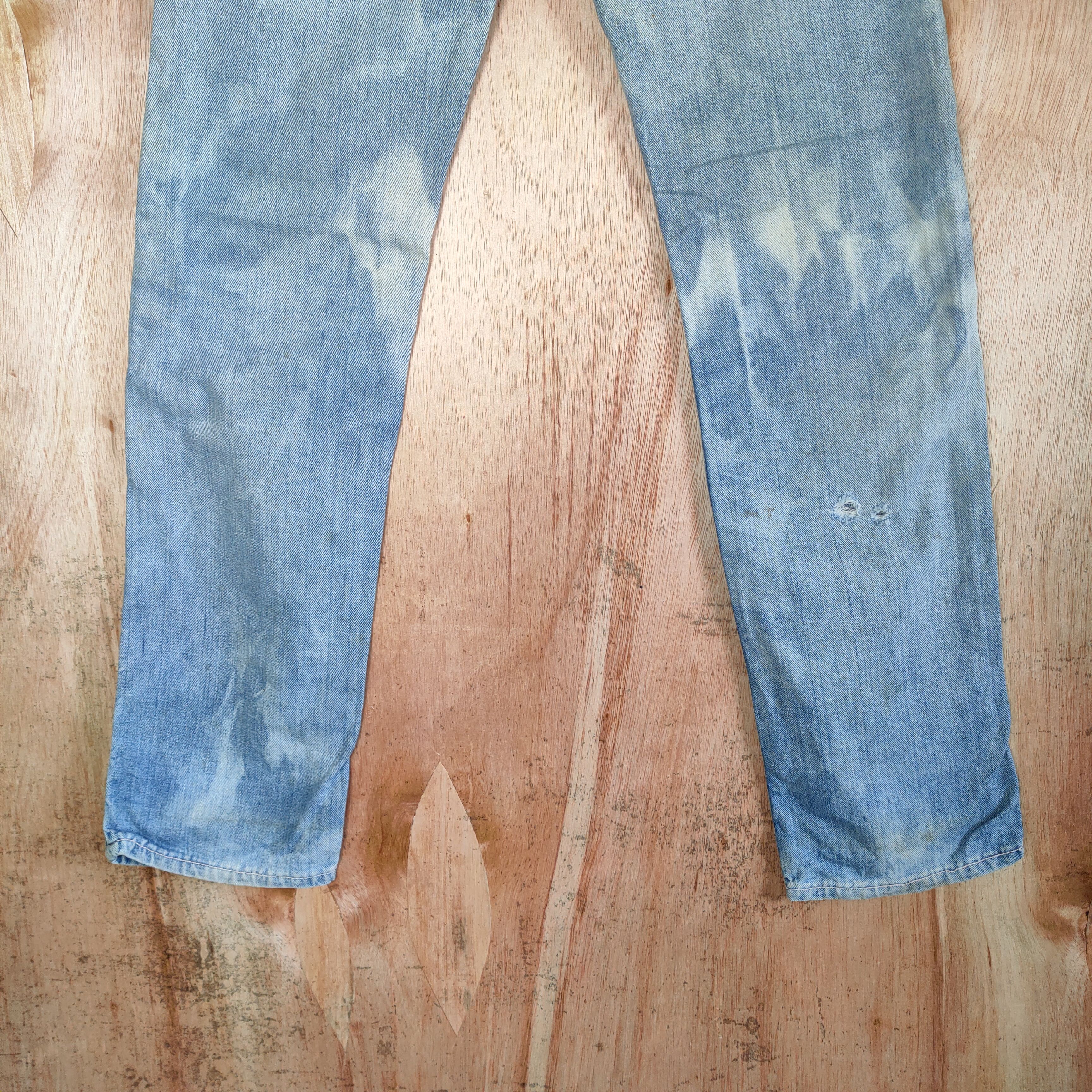 Lee VINTAGE LEE FADED BLUE RIPPED JEANS DENIM PANTS Size US 28 / EU 44 - 10 Thumbnail
