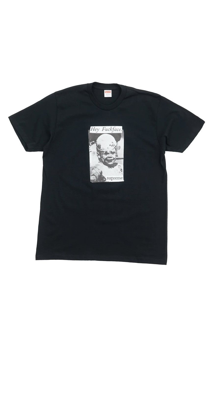 image of Supreme Hey Fuck Facetee in Black, Men's (Size Medium)