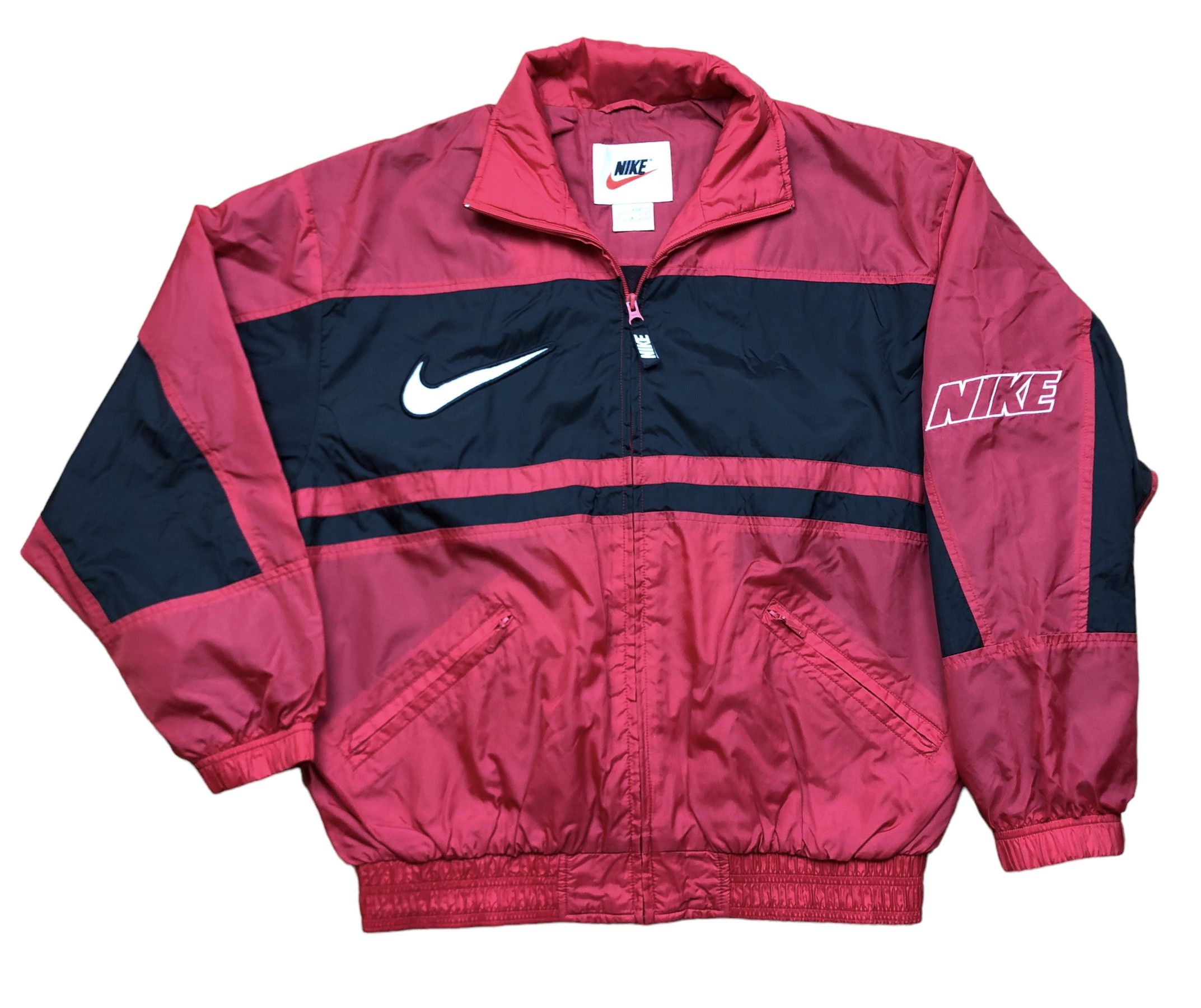 Nike × Vintage Vintage Nike Jacket Track Top Big Swoosh Rare Y2K Rare Size US S / EU 44-46 / 1 - 1 Thumbnail