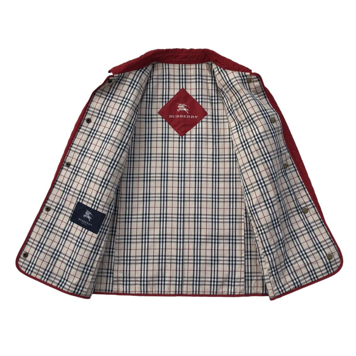 Burberry Burberry London Women Quilted Red Lined Novacheck Jacket Size M / US 6-8 / IT 42-44 - 7 Thumbnail