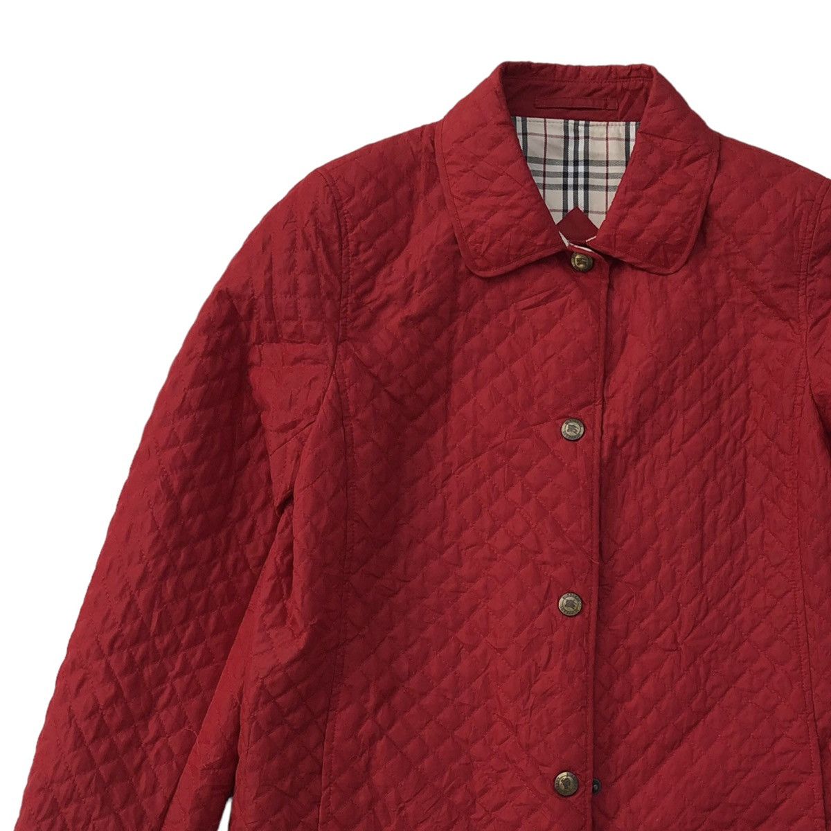Burberry Burberry London Women Quilted Red Lined Novacheck Jacket Size M / US 6-8 / IT 42-44 - 5 Thumbnail