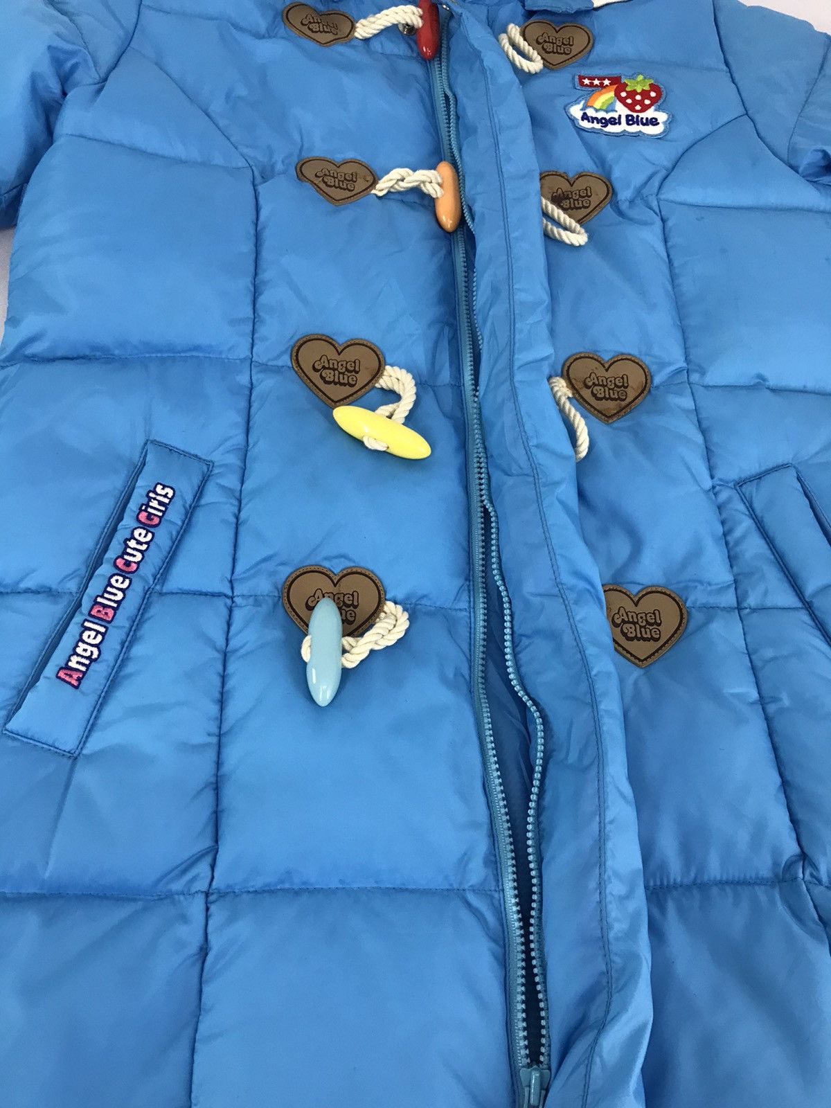 Japanese Brand Vintage Angel Blue Cute Girl Parka Puffer Long Jacket Size M / US 6-8 / IT 42-44 - 3 Thumbnail