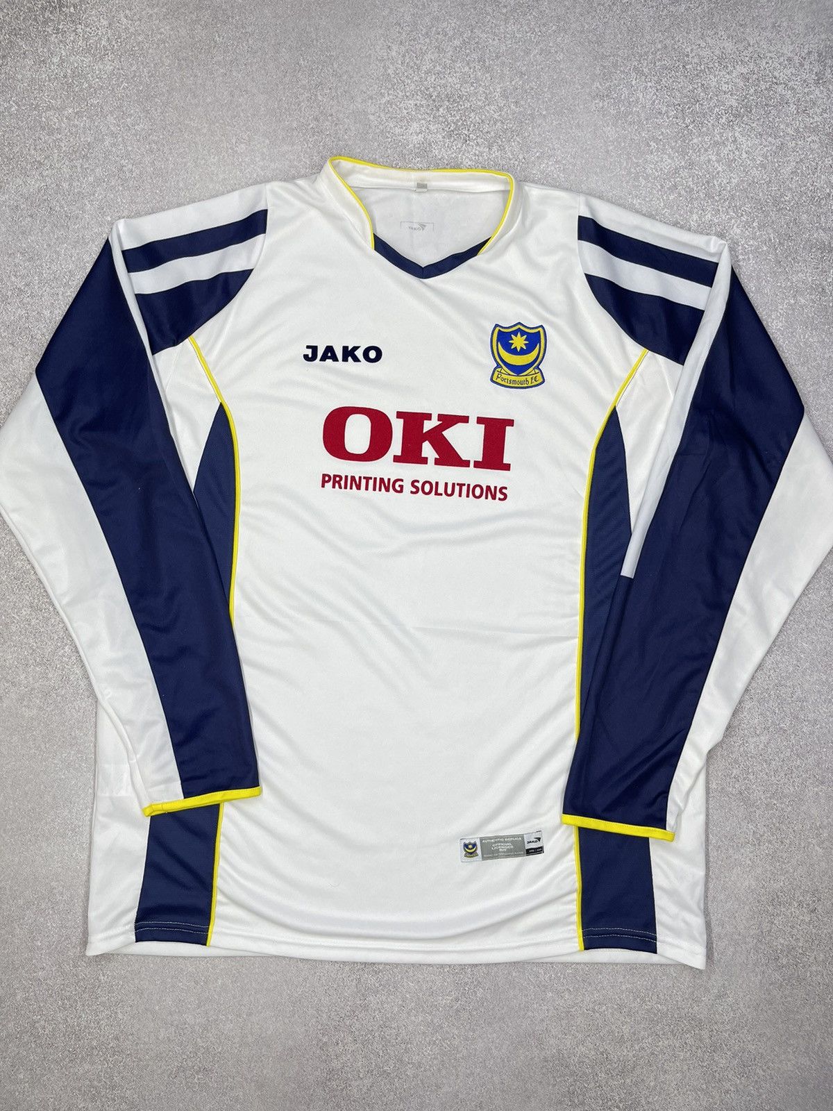 Vintage Vintage Soccer Jersey Jako Portsmouth 2005/2006 OKI Y2K Size US XL / EU 56 / 4 - 2 Thumbnail