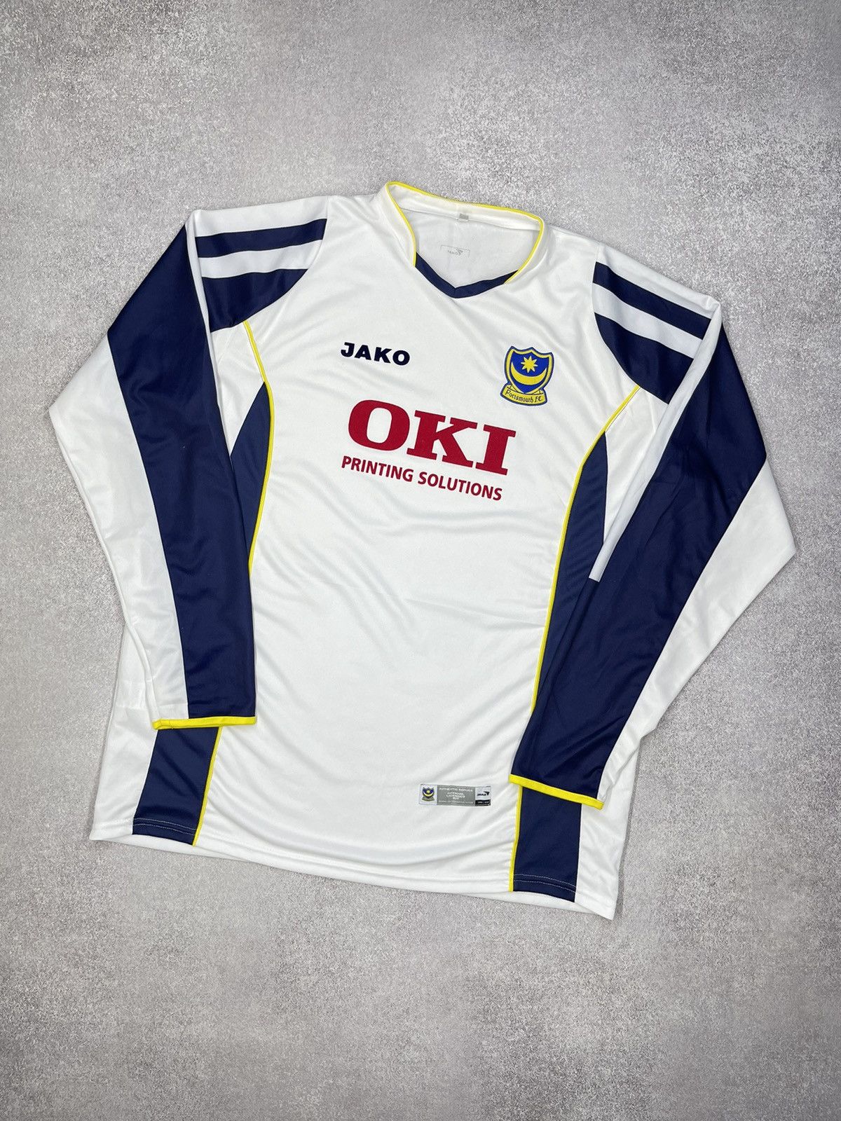 Vintage Soccer Jersey Jako Portsmouth 2005/2006 OKI Y2K