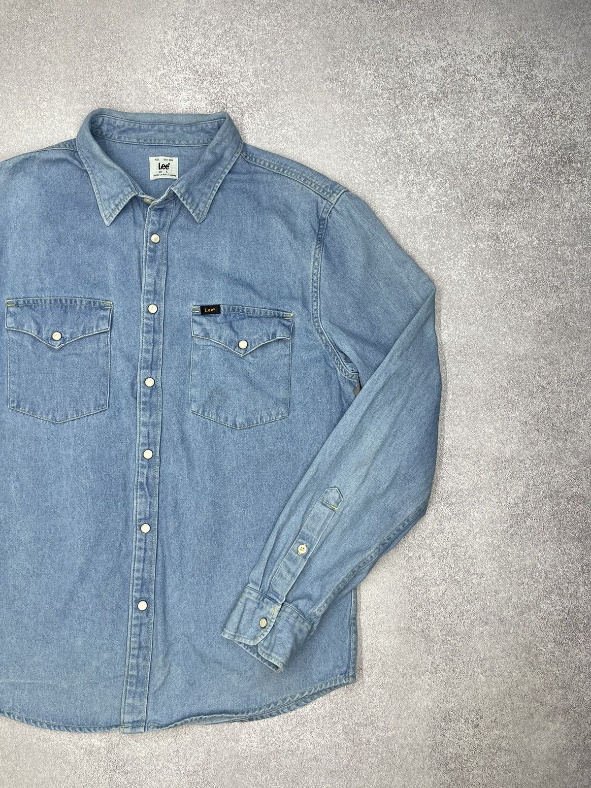 Lee Vintage Lee Denim Shirt Western Pearl Button Y2K Size US L / EU 52-54 / 3 - 3 Thumbnail