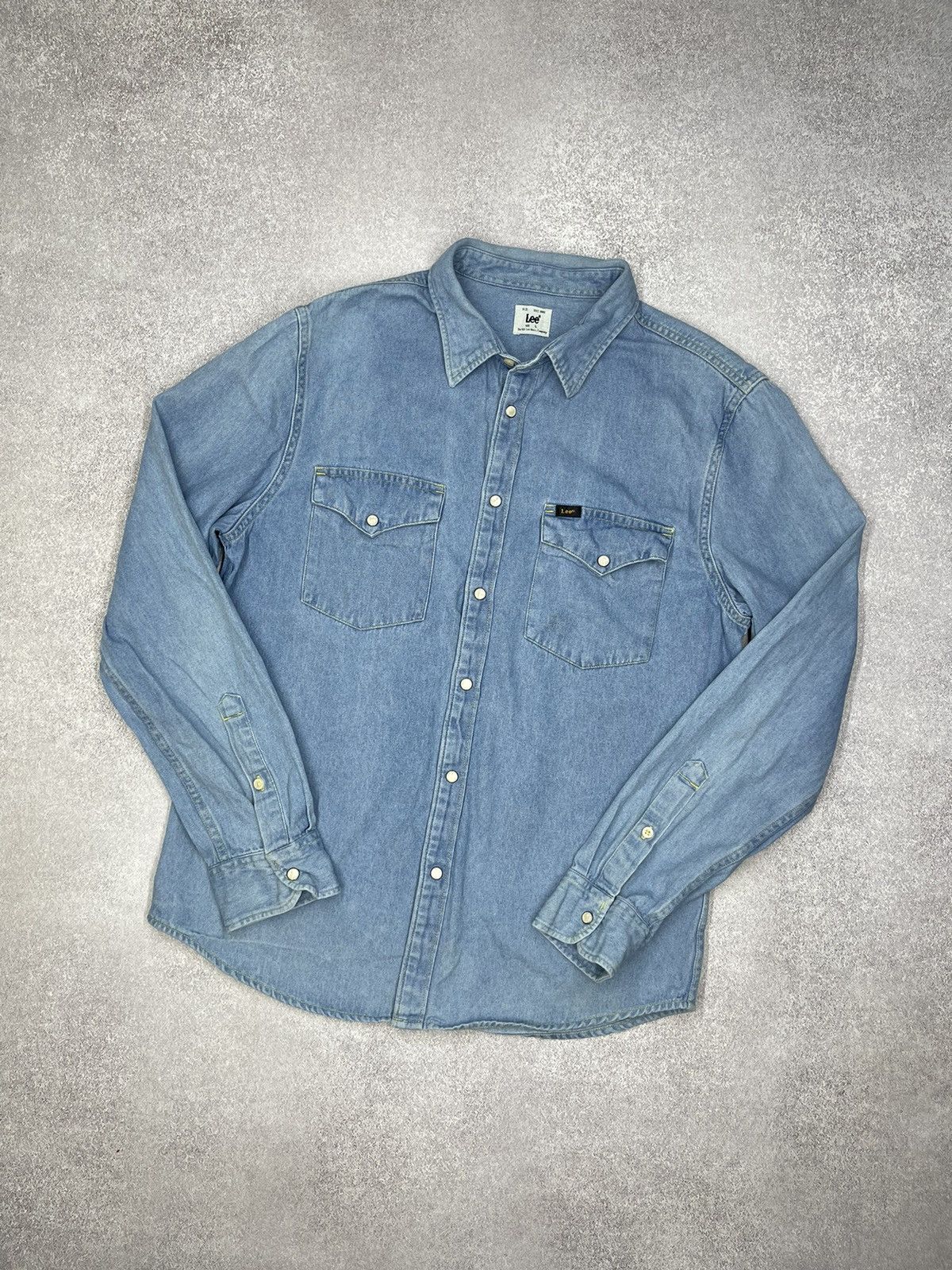 Lee Vintage Lee Denim Shirt Western Pearl Button Y2K Size US L / EU 52-54 / 3 - 1 Thumbnail