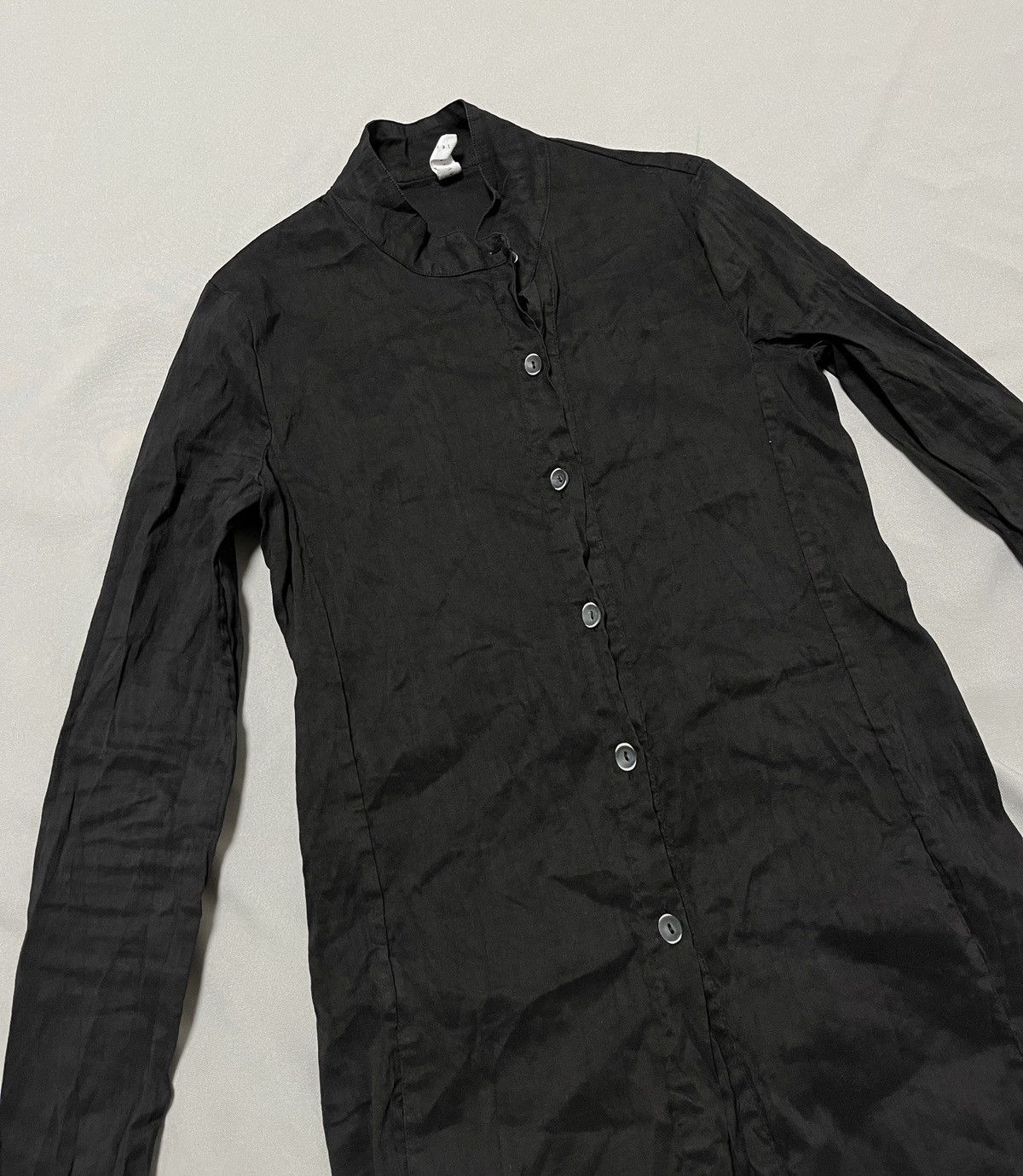 Other Primordial is Primitive Avant Garde Simple Linen Black Coat Size S / US 4 / IT 40 - 4 Thumbnail