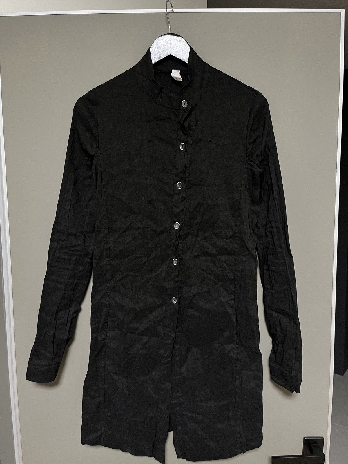 Other Primordial is Primitive Avant Garde Simple Linen Black Coat Size S / US 4 / IT 40 - 1 Thumbnail