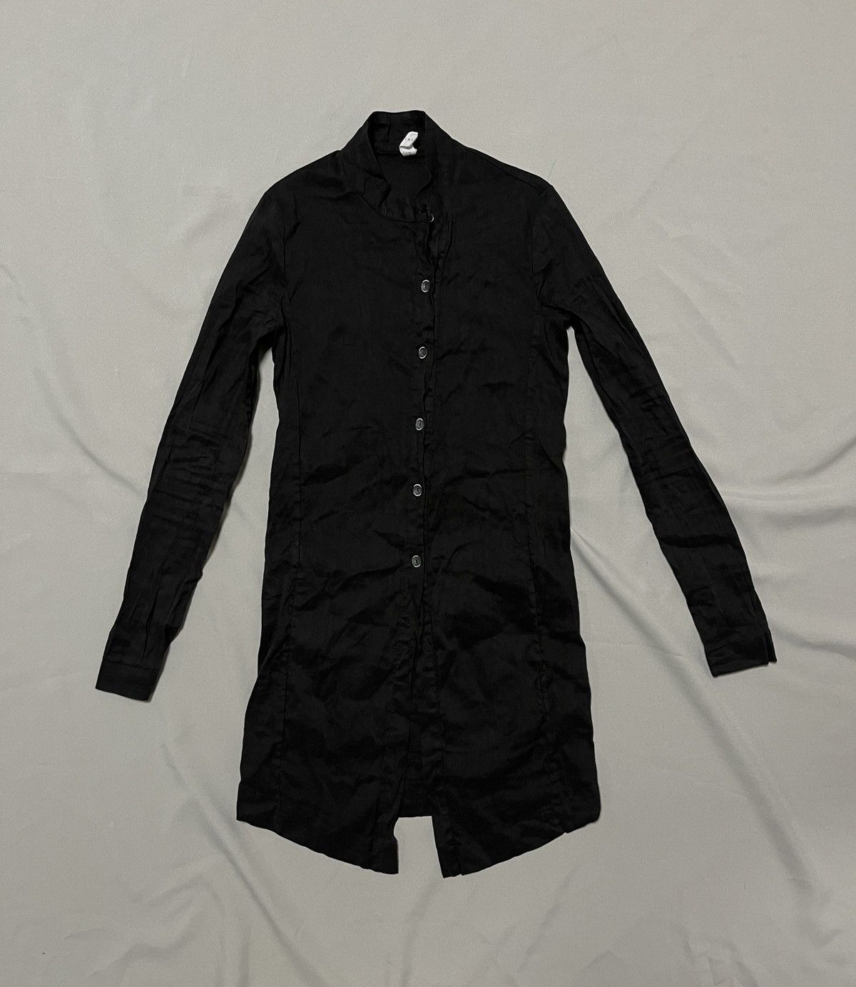 Other Primordial is Primitive Avant Garde Simple Linen Black Coat Size S / US 4 / IT 40 - 2 Thumbnail