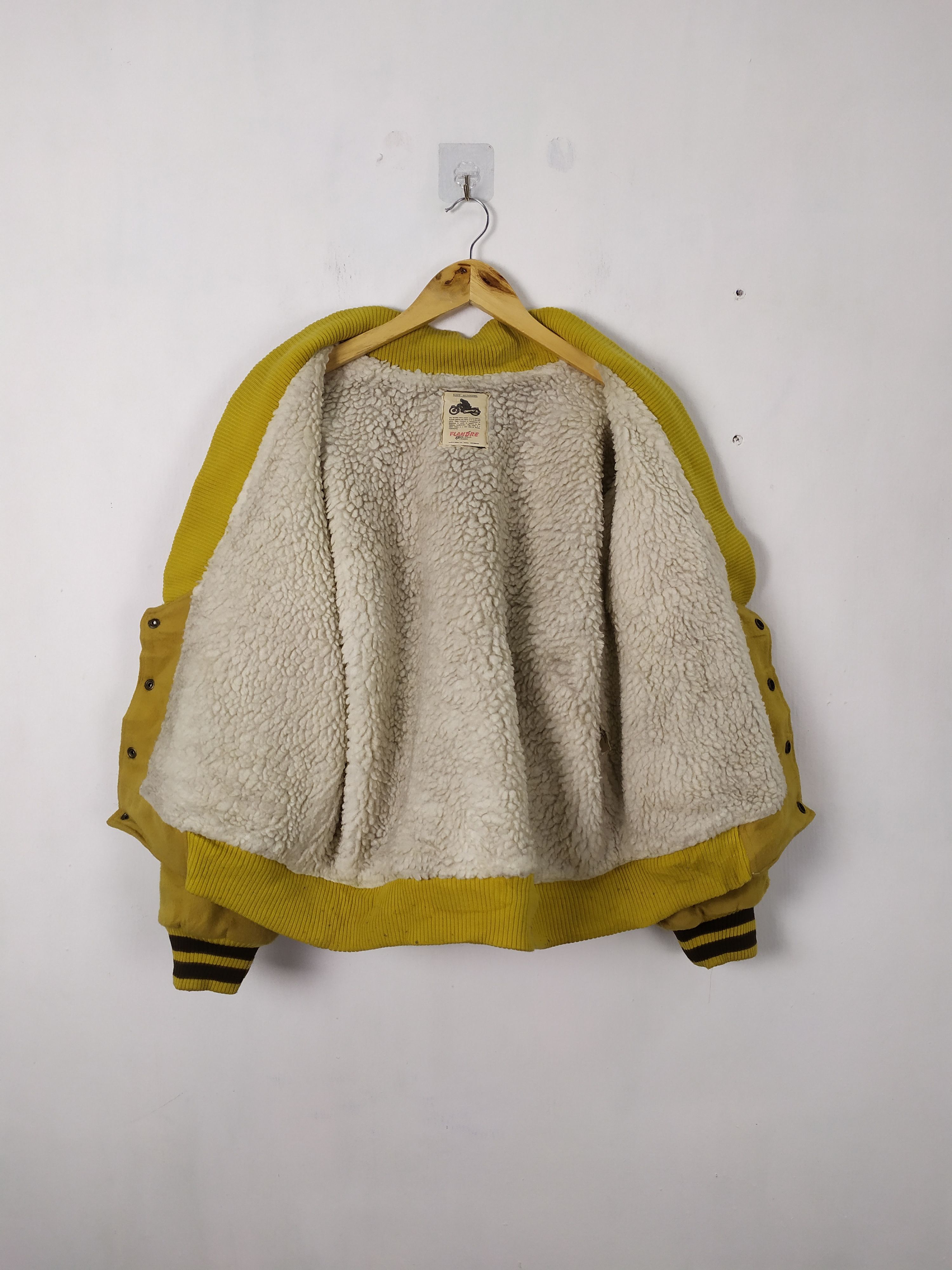 Japanese Brand Vintage Flendre Motorsport Wool Varsity Sherpa Jacket Size US M / EU 48-50 / 2 - 5 Thumbnail
