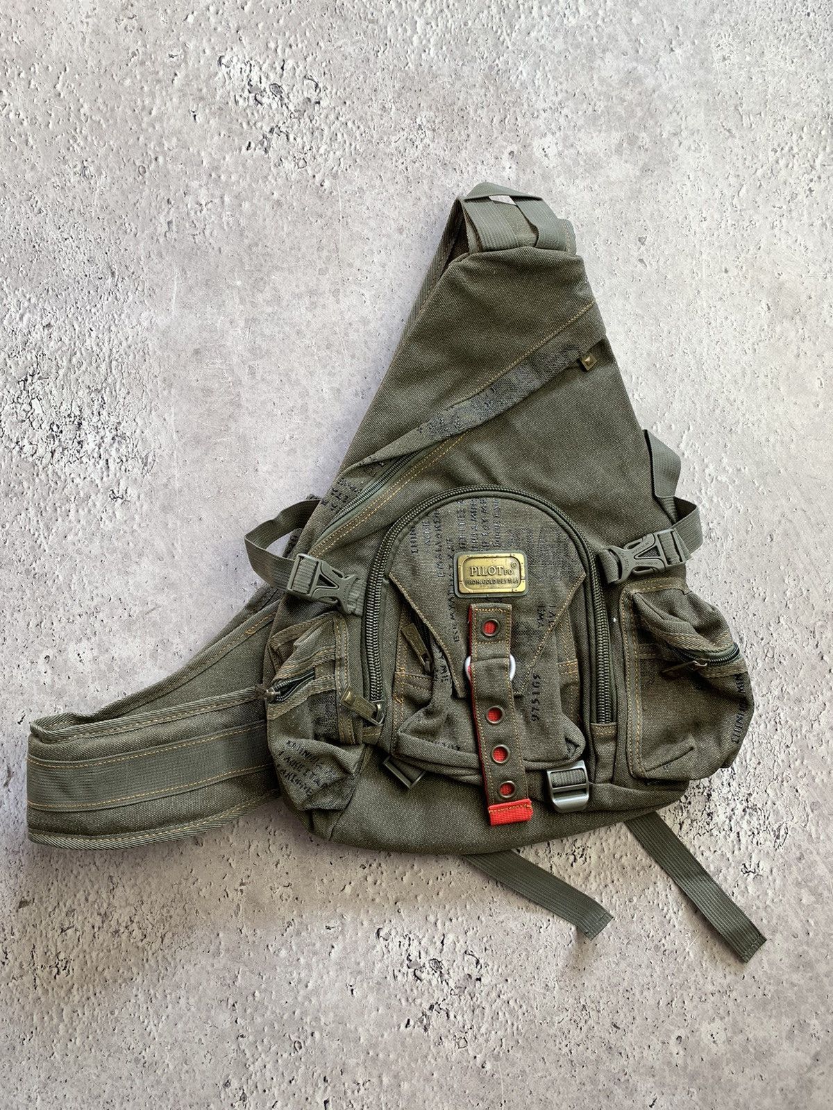 Diesel Diesel sling bag Vintage Y2K sling cargo bag multi pocket 