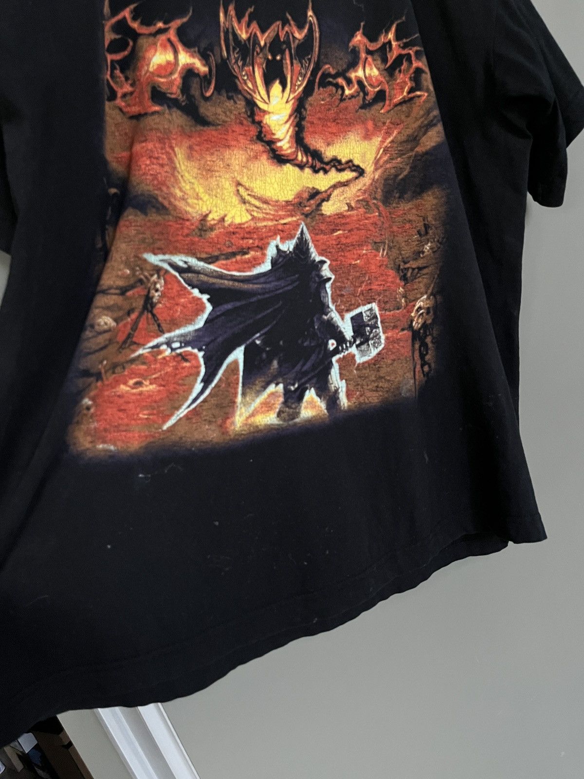 Band Tees Hammerfall 2002 Vintage Hearts on Fire T-shirt Size US XL / EU 56 / 4 - 12 Thumbnail